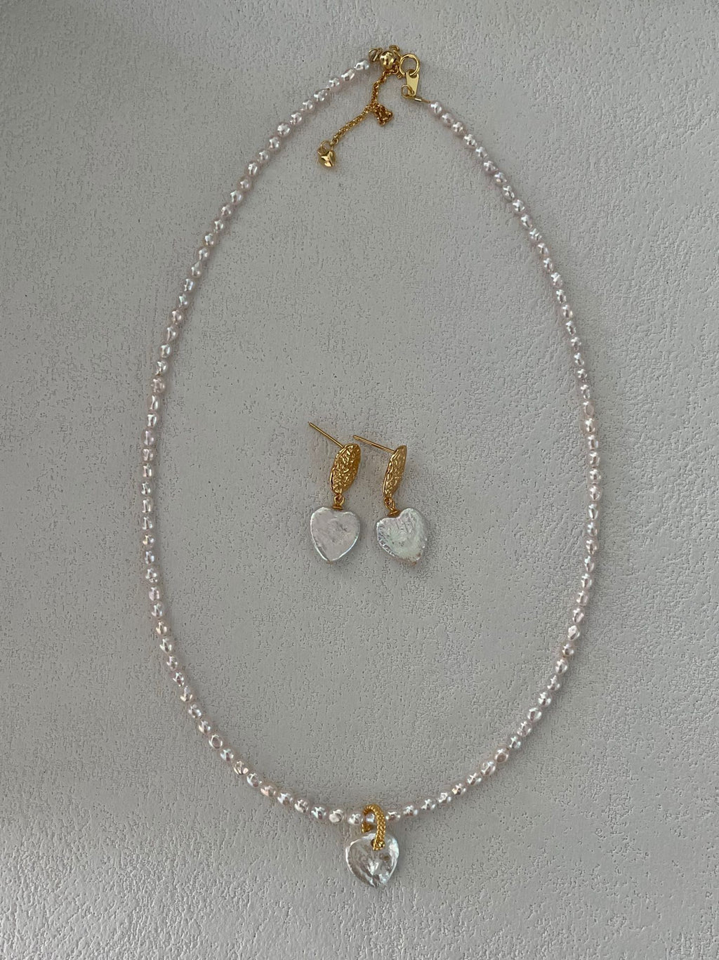 Vintage Heart Baroque Pearl Earrings
