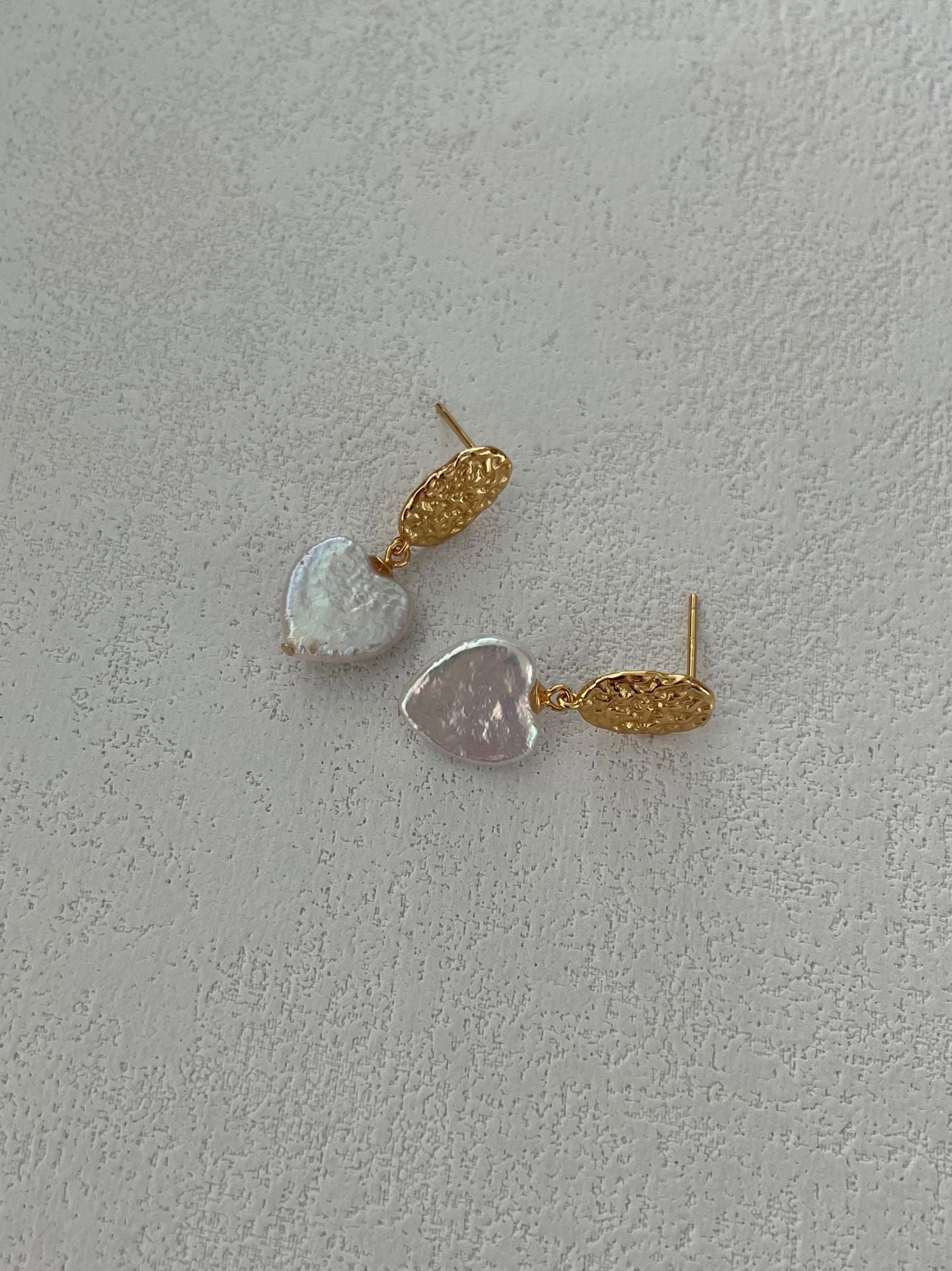 Vintage Heart Baroque Pearl Earrings