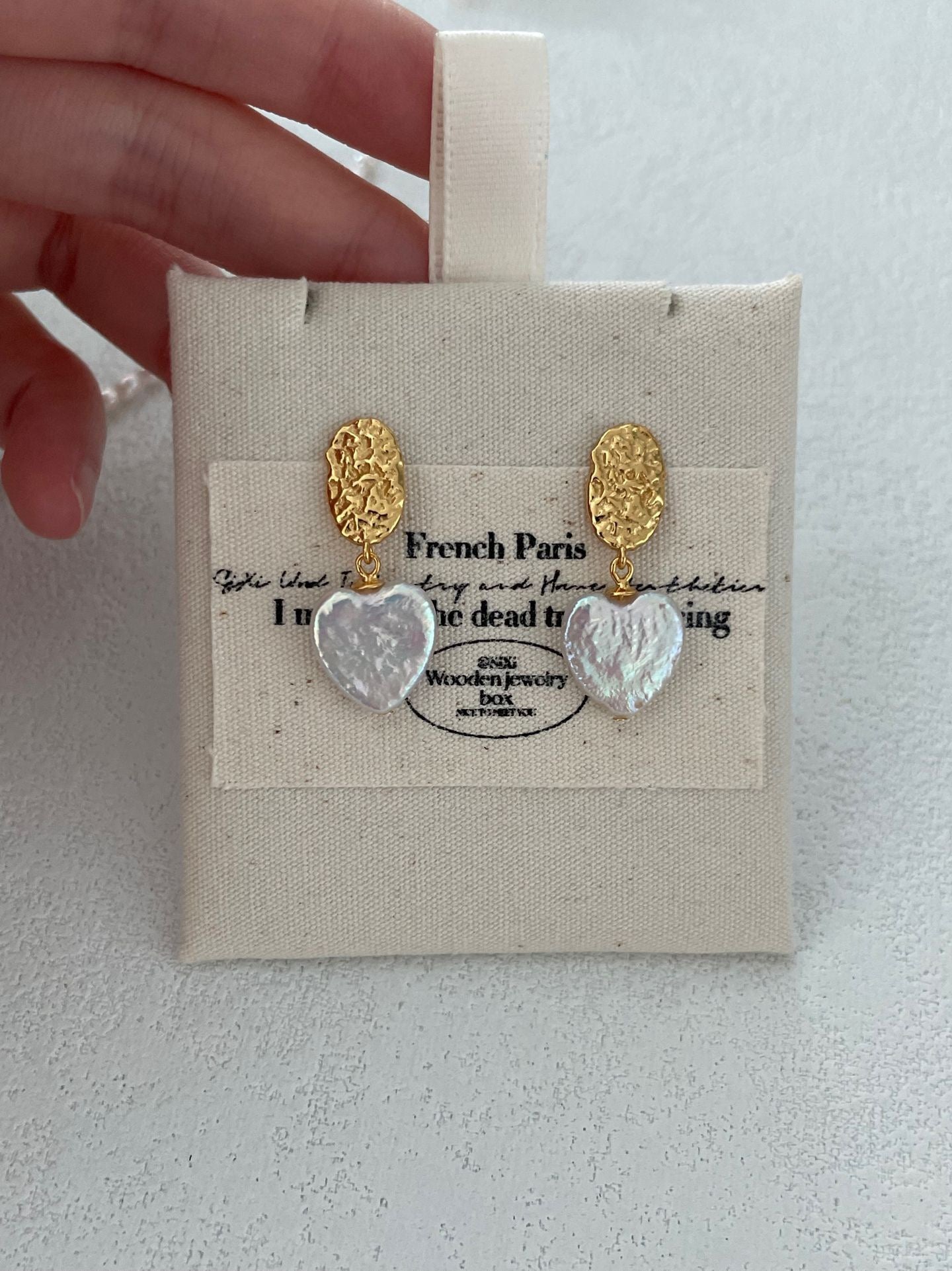 Vintage Heart Baroque Pearl Earrings