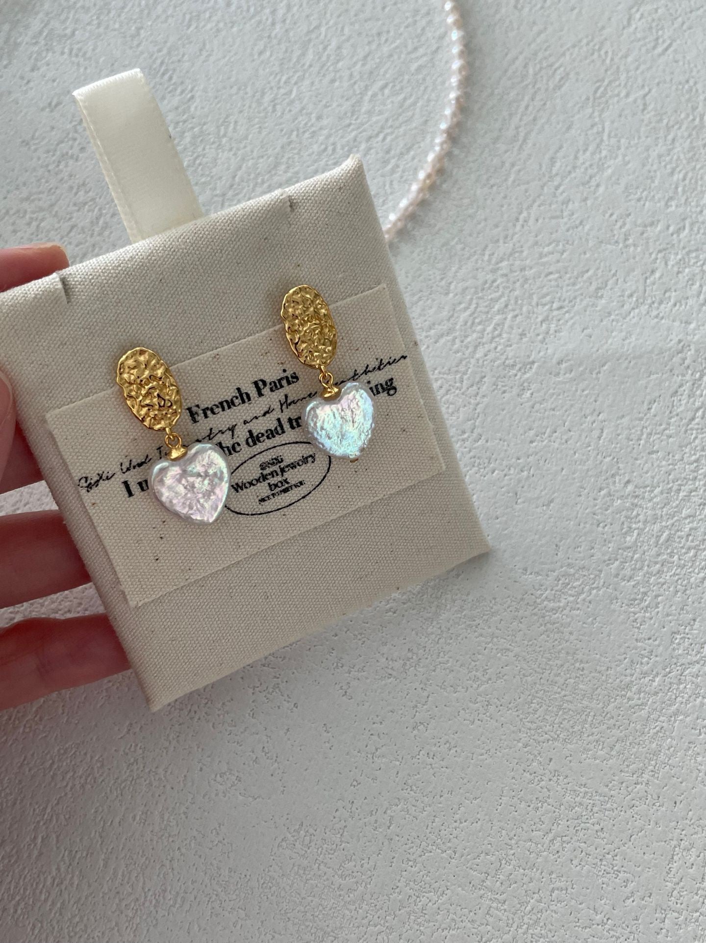 Vintage Heart Baroque Pearl Earrings