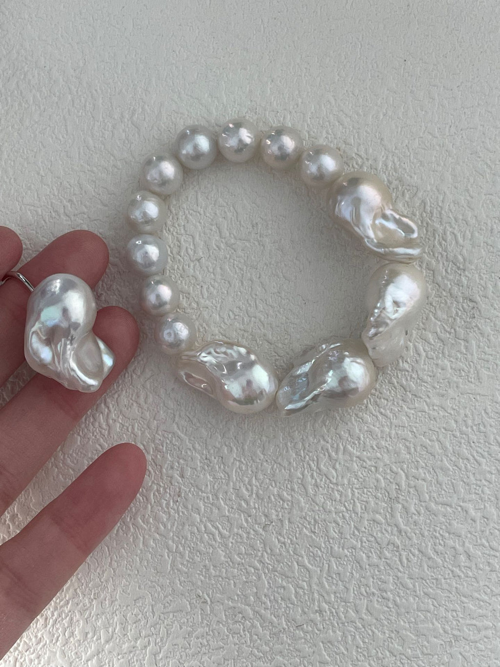 Large Baroque Pearl Beaded Bracelet