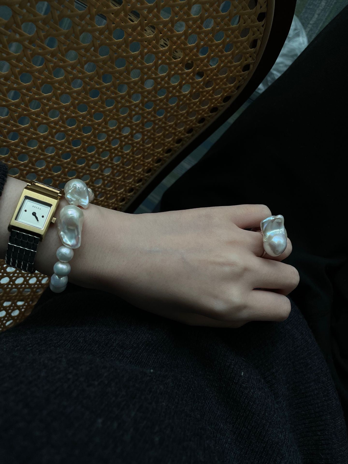 Large Baroque Pearl Beaded Bracelet