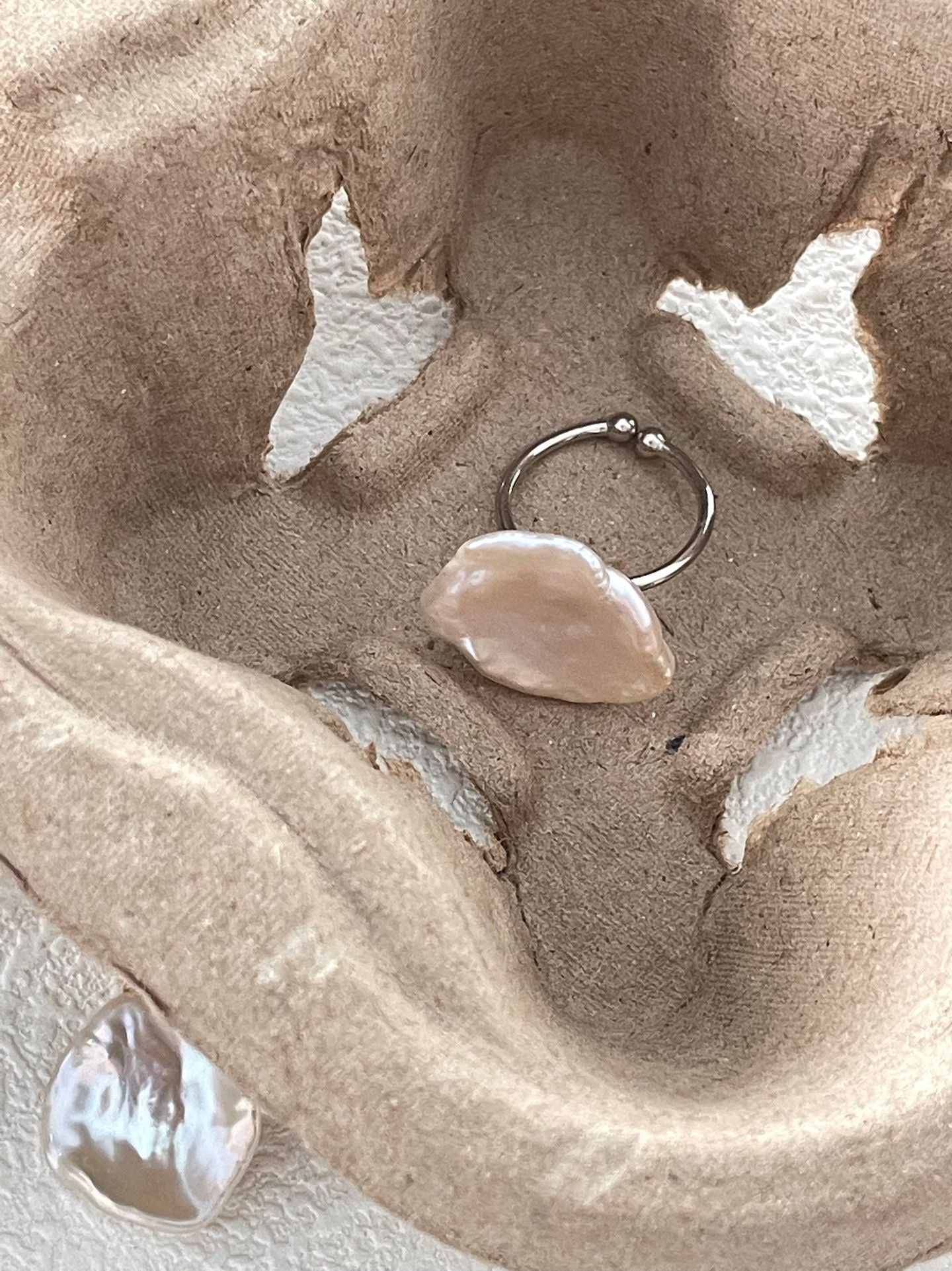 Petal-Shaped Baroque Pearl Ring