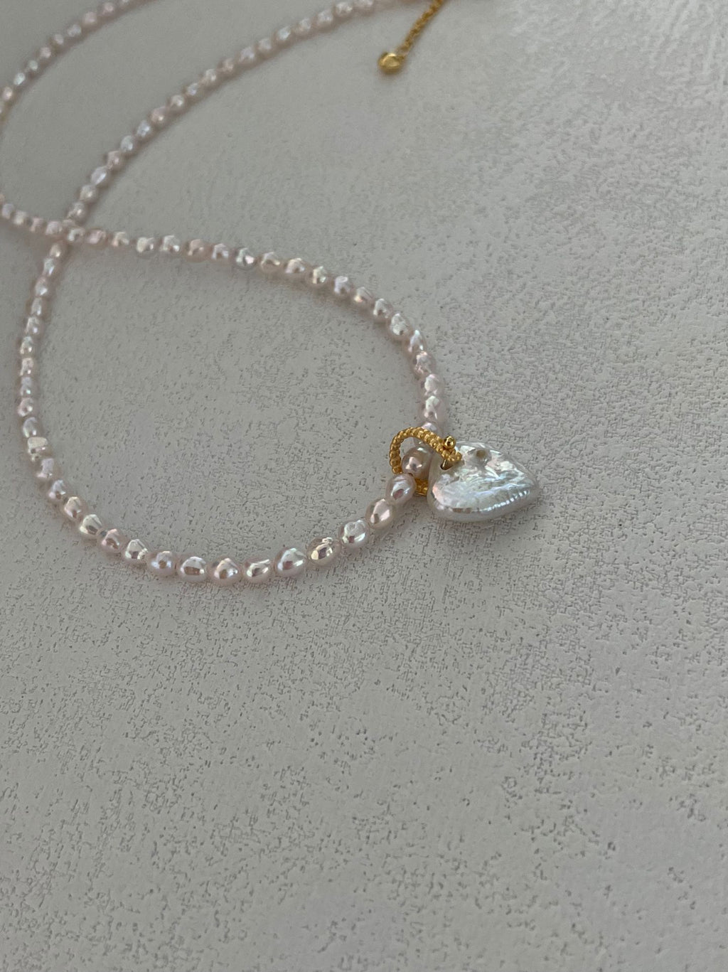 Pink Heart Baroque Pearl Necklace