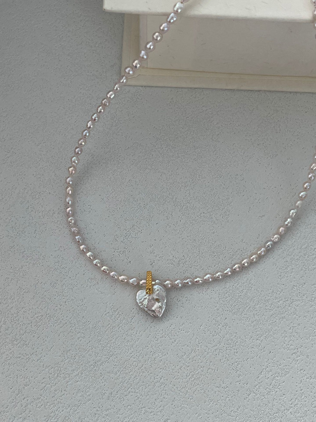 Pink Heart Baroque Pearl Necklace