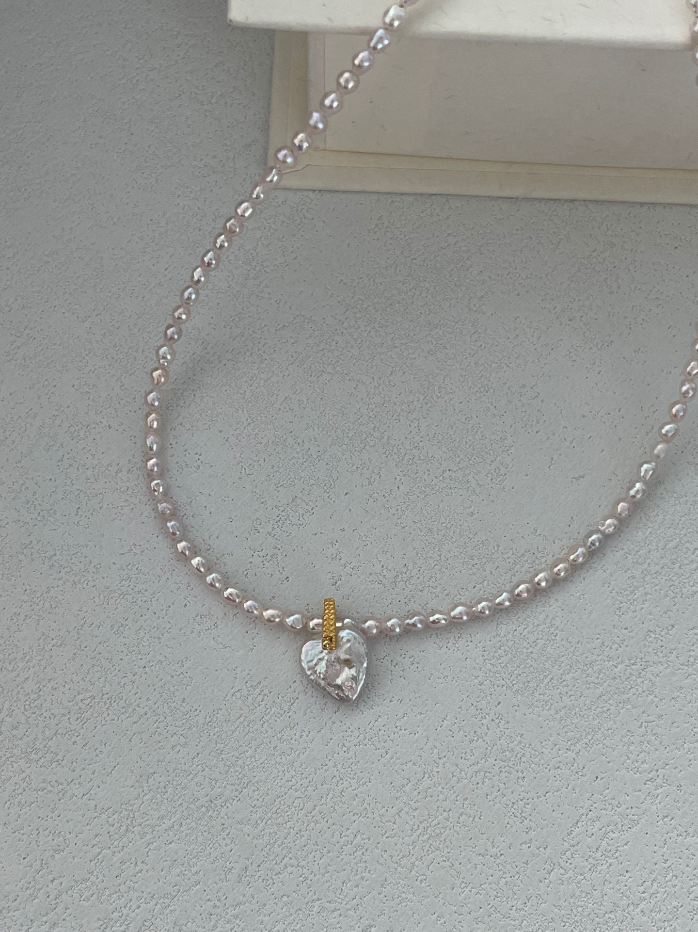 Pink Heart Baroque Pearl Necklace