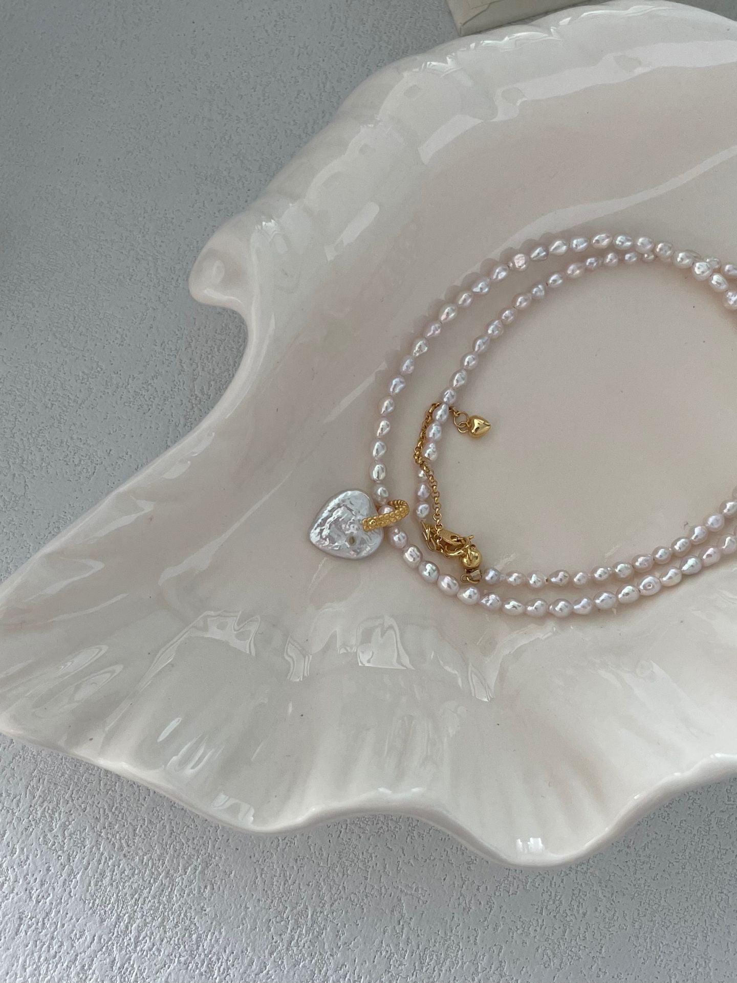 Pink Heart Baroque Pearl Necklace