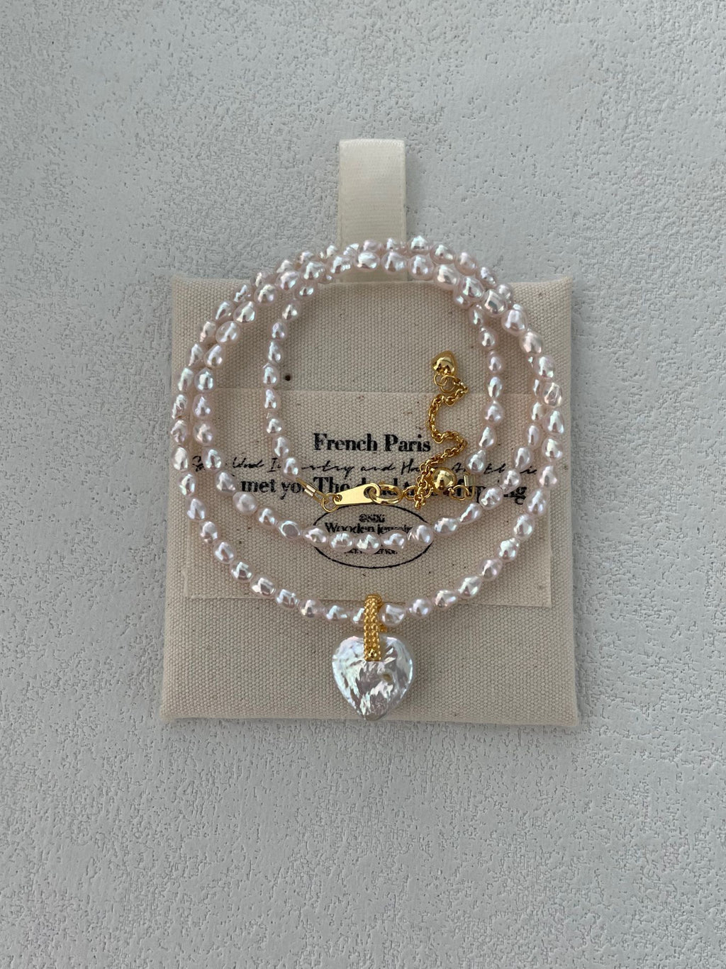 Pink Heart Baroque Pearl Necklace