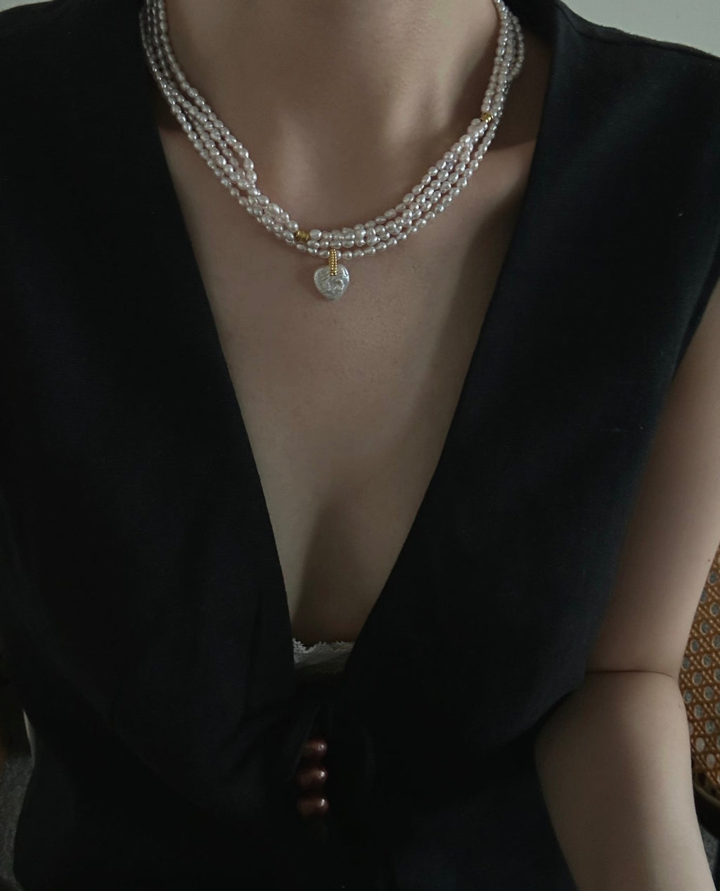 Pink Heart Baroque Pearl Necklace