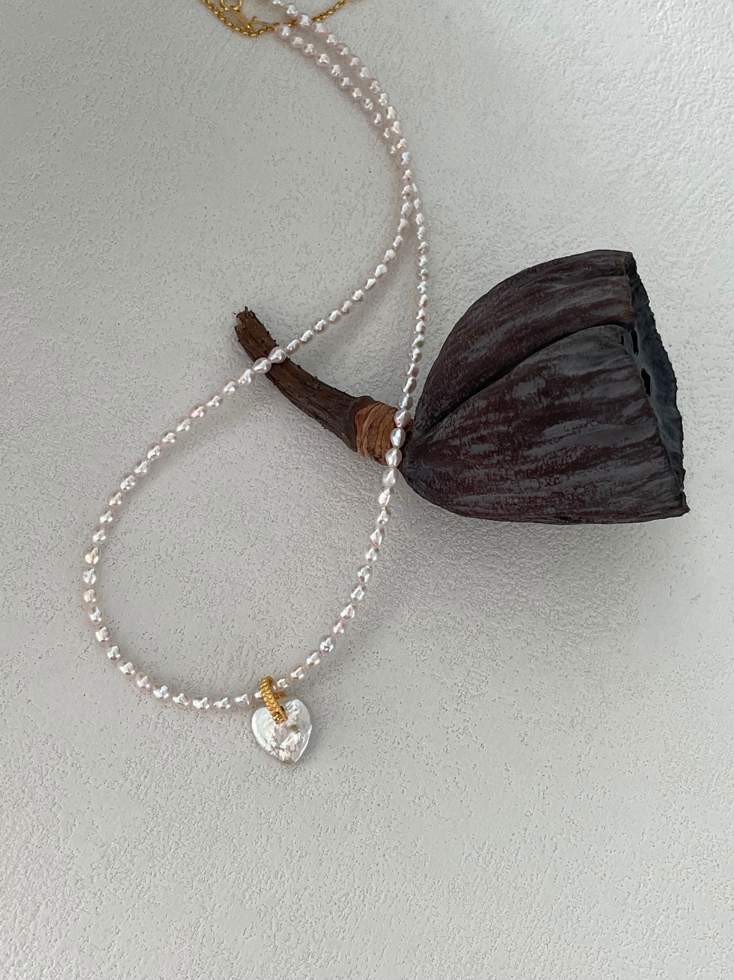 Pink Heart Baroque Pearl Necklace