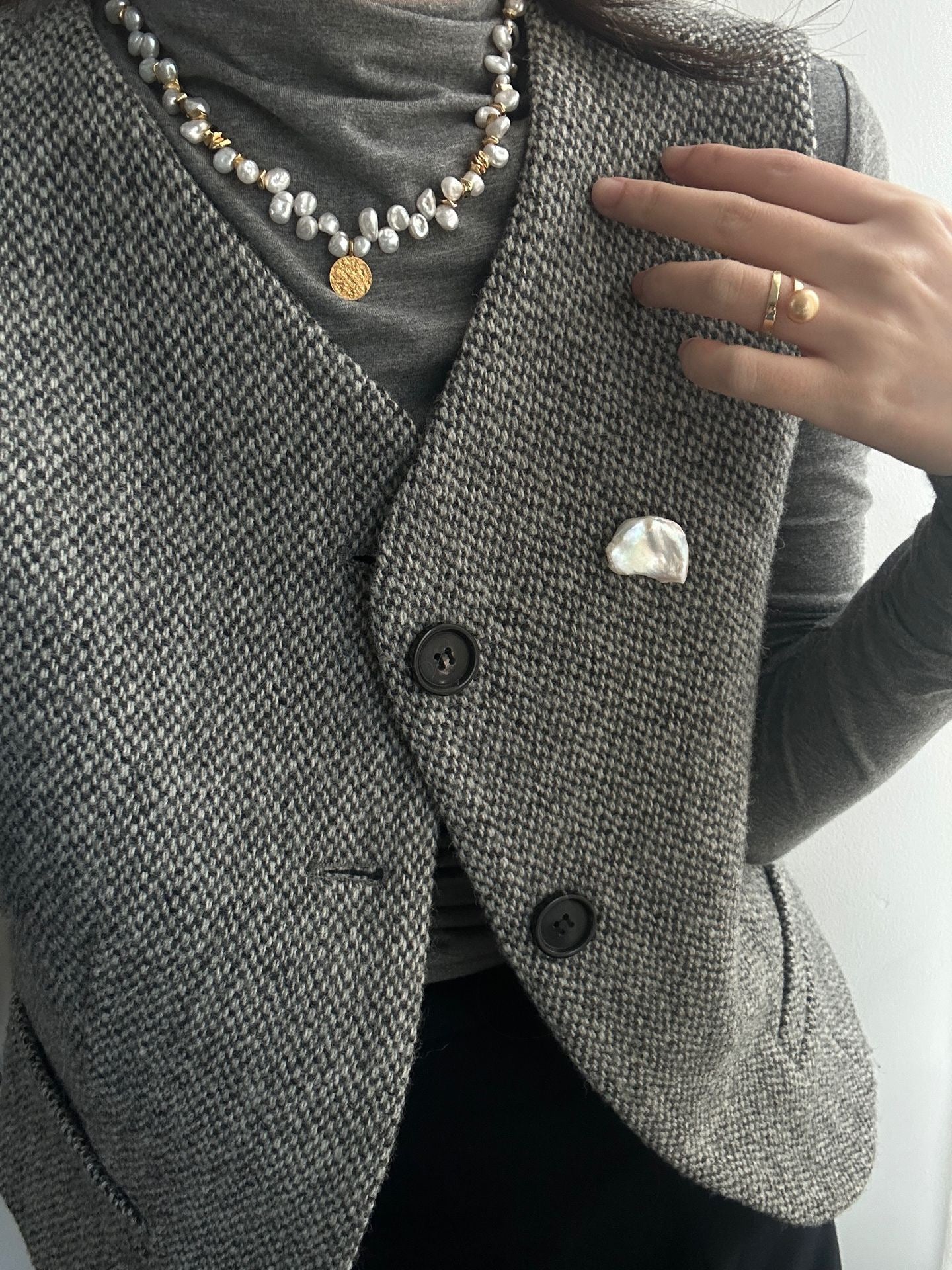 Baroque Pearl Brooch