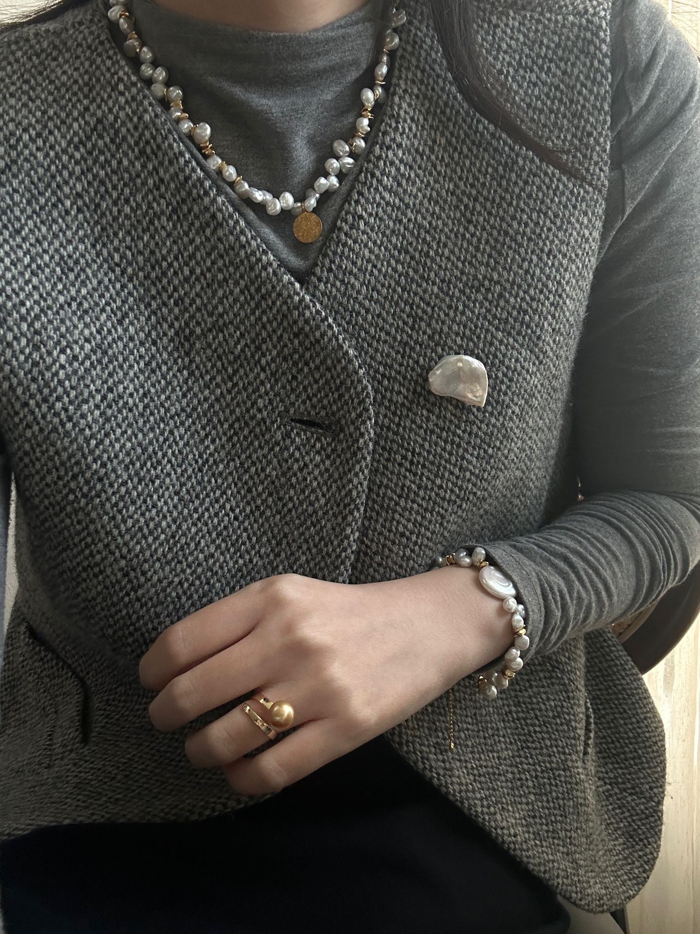 Baroque Pearl Brooch