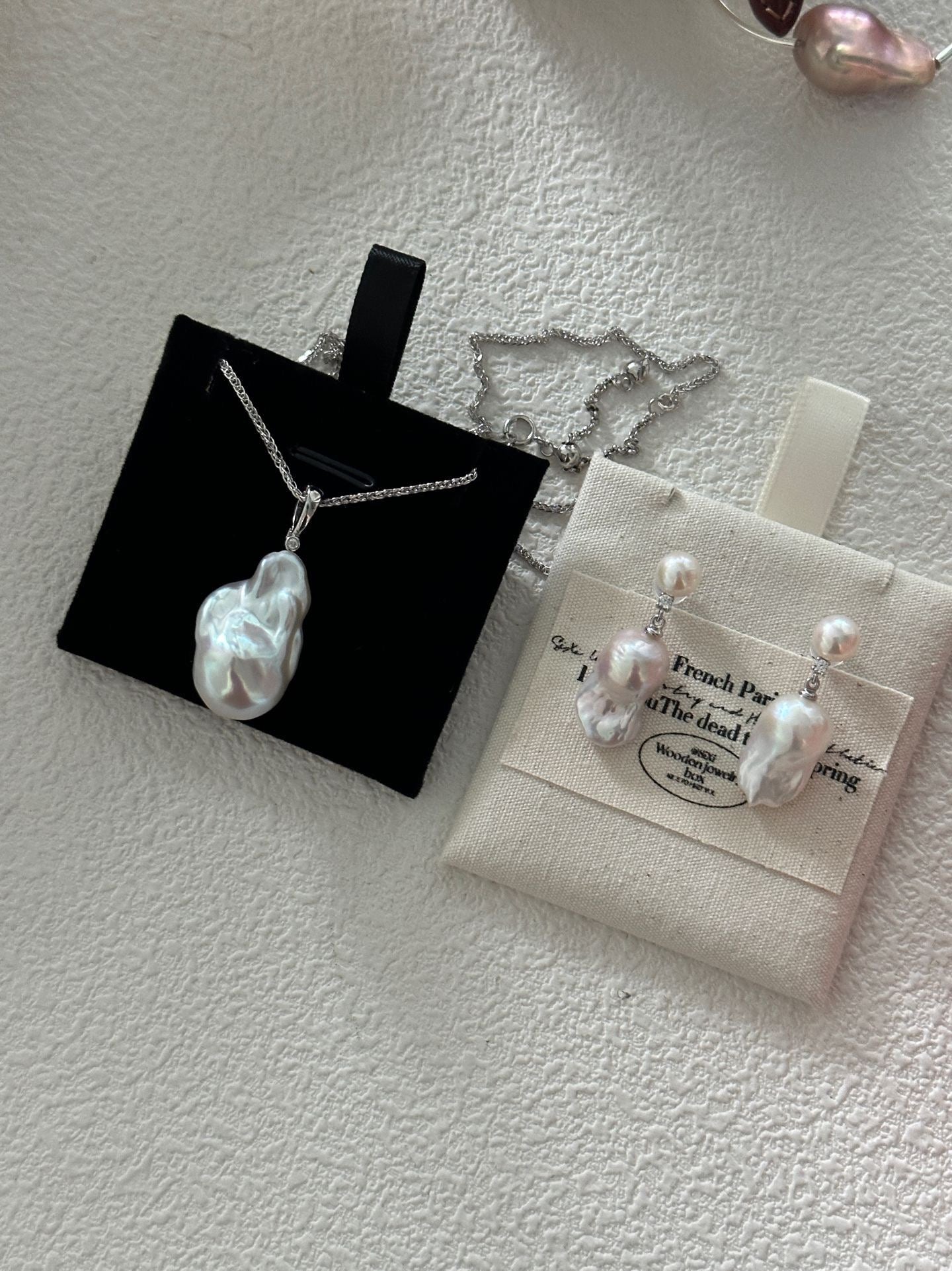 Large Baroque Pearl Pendant & Necklace Set