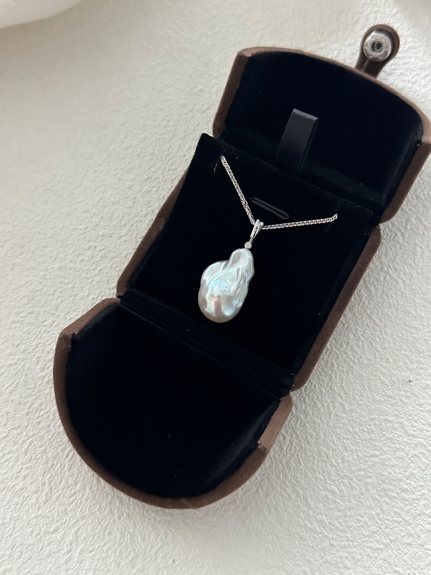 Large Baroque Pearl Pendant & Necklace Set