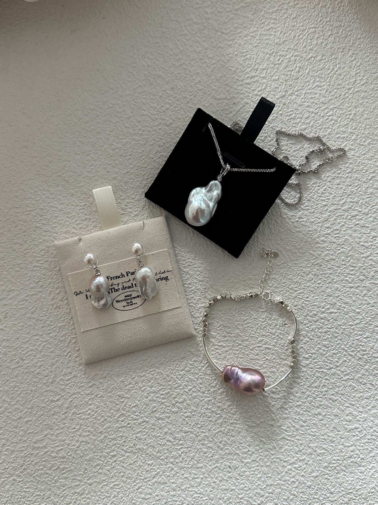 Large Baroque Pearl Pendant & Necklace Set
