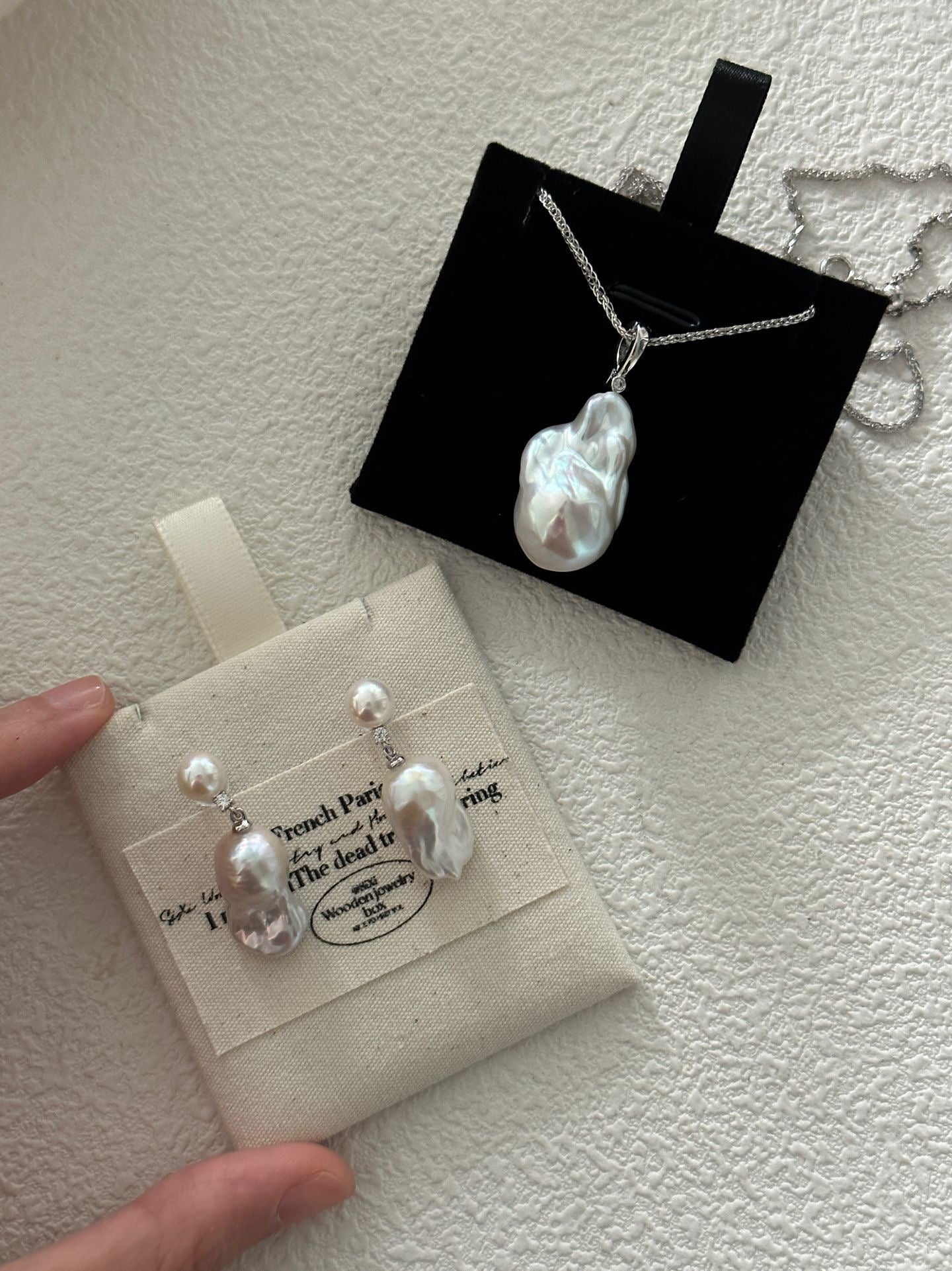 Large Baroque Pearl Pendant & Necklace Set