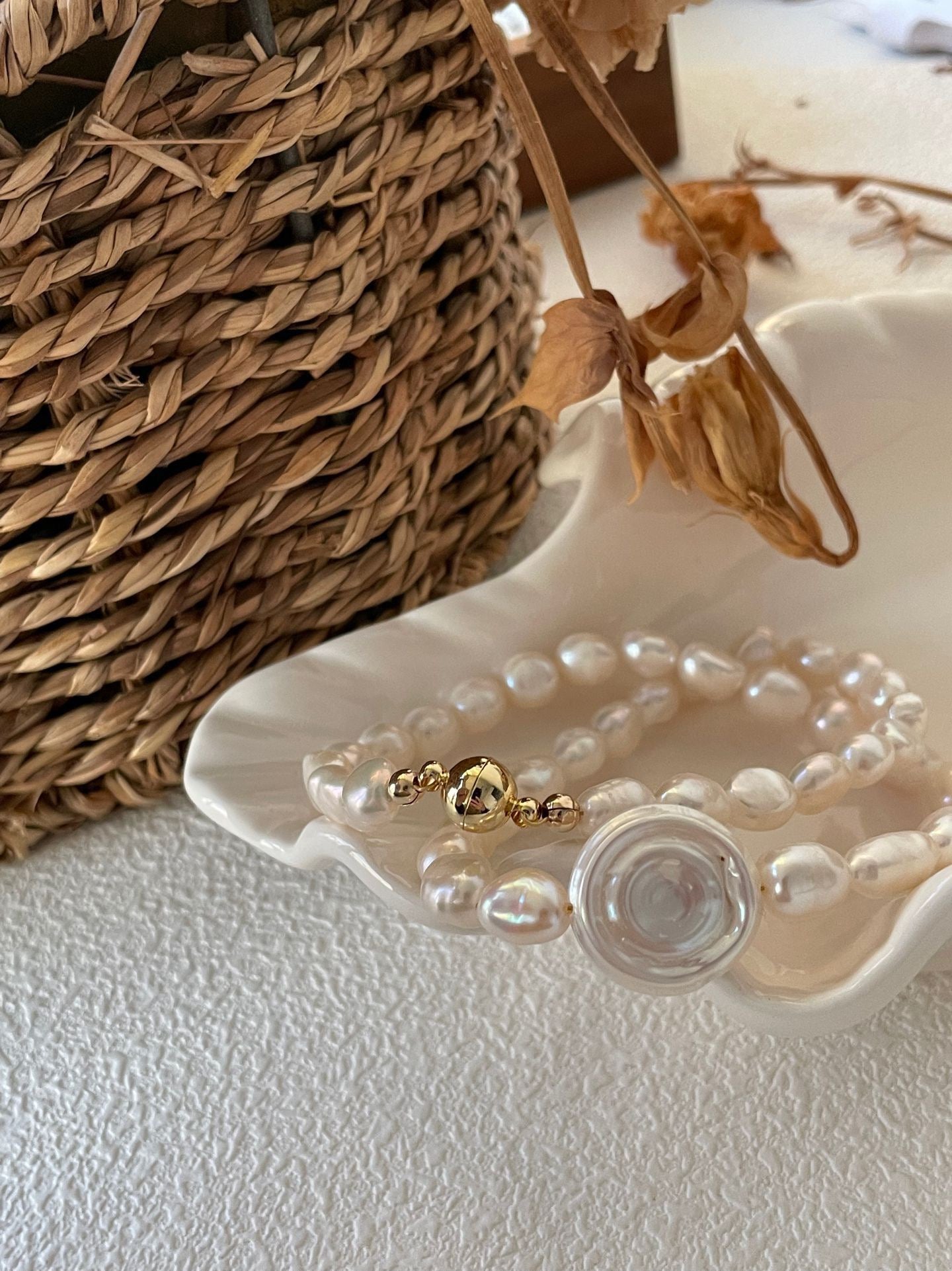 Vintage Roman Pearl Necklace