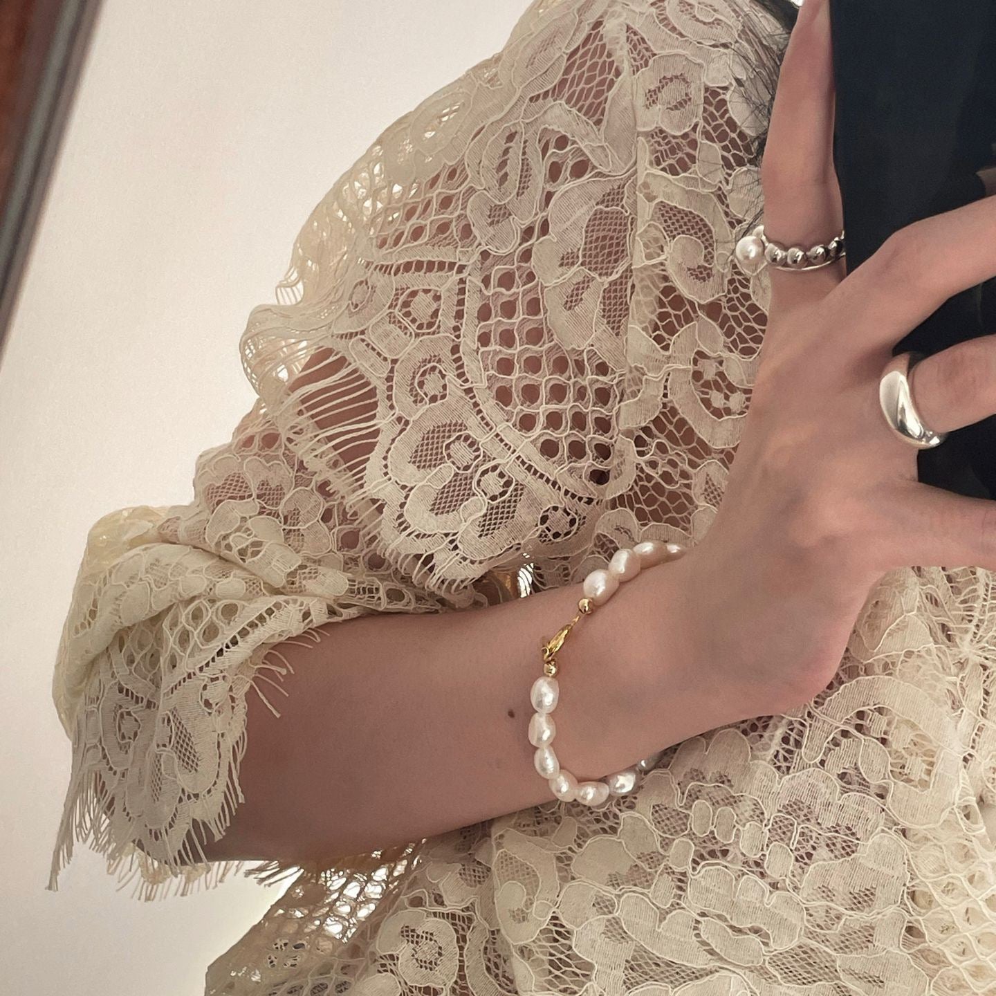 Irregular Baroque Pearl Bracelet