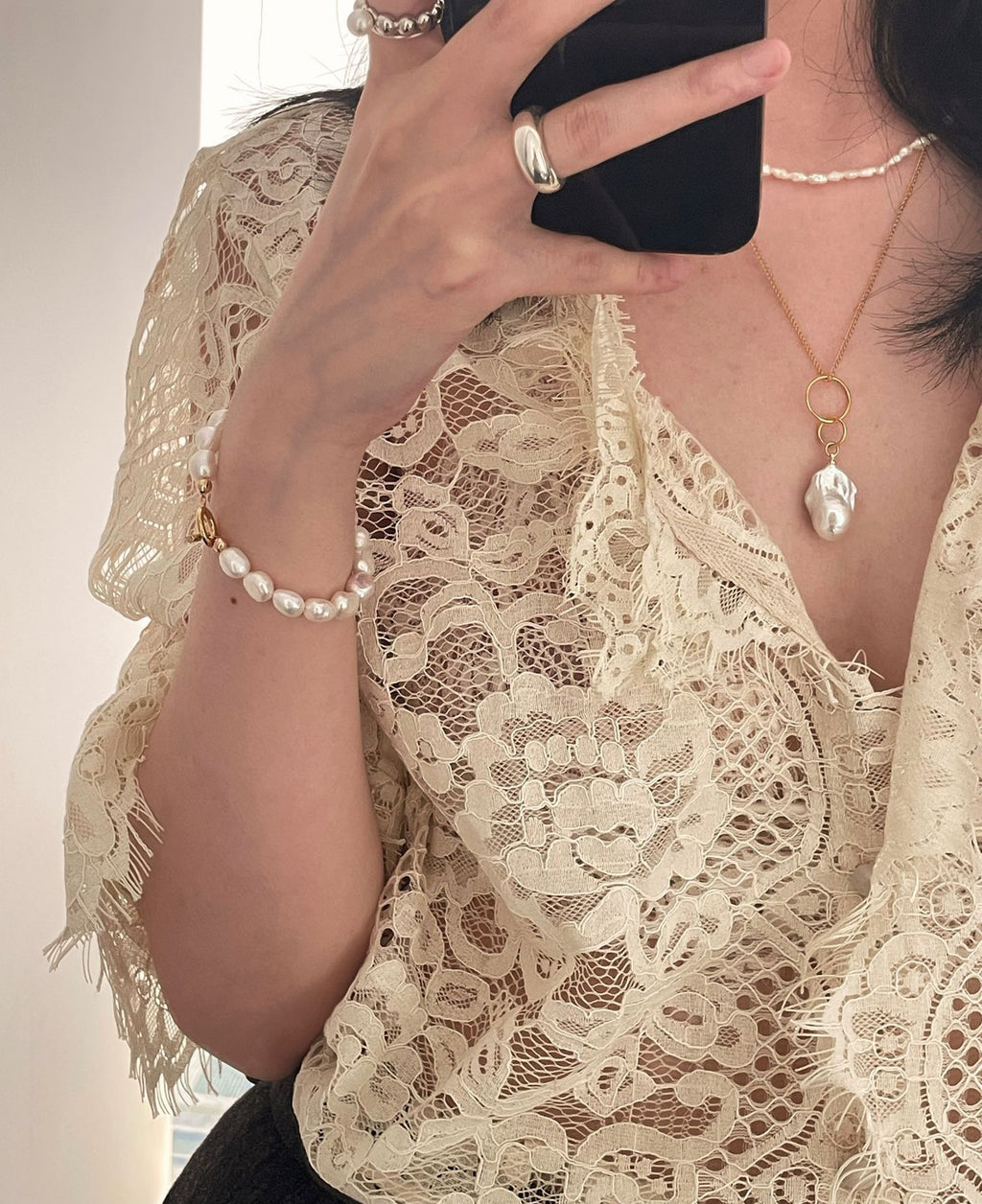 Irregular Baroque Pearl Bracelet