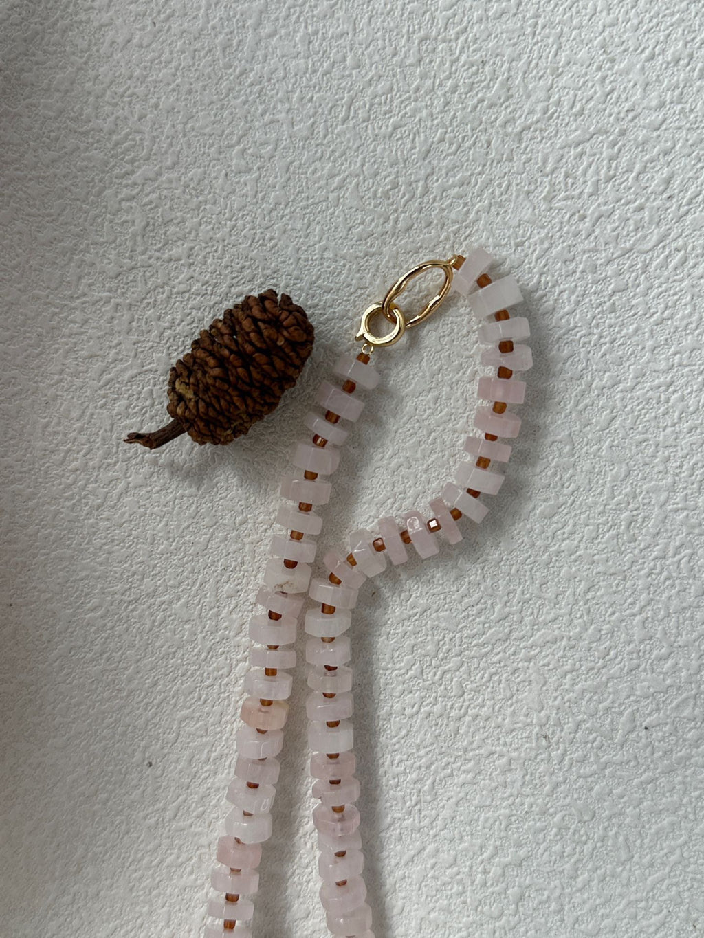 Rose Quartz Baroque Pearl Necklace