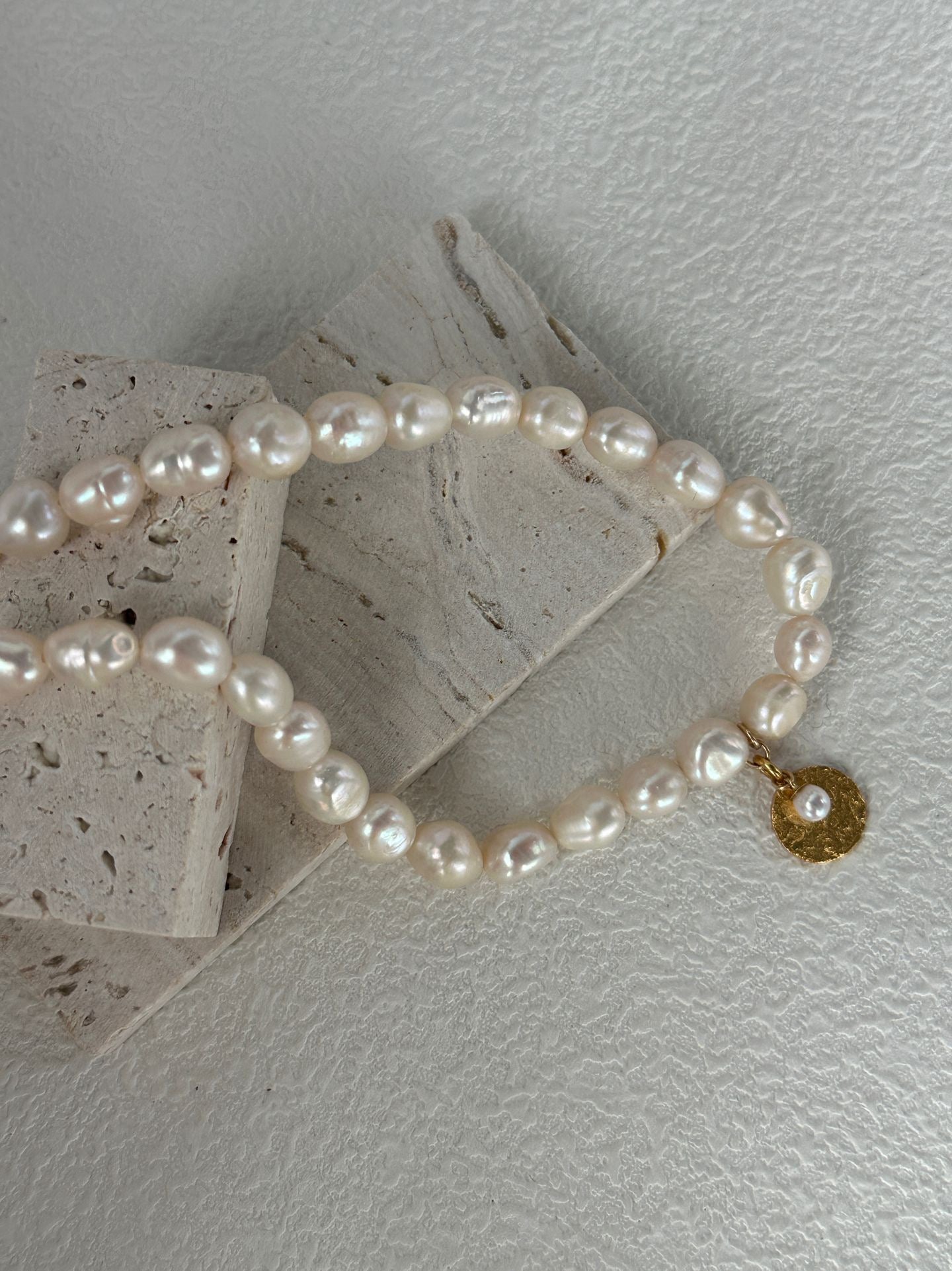 Gold Coin Freshwater Pearl Necklace