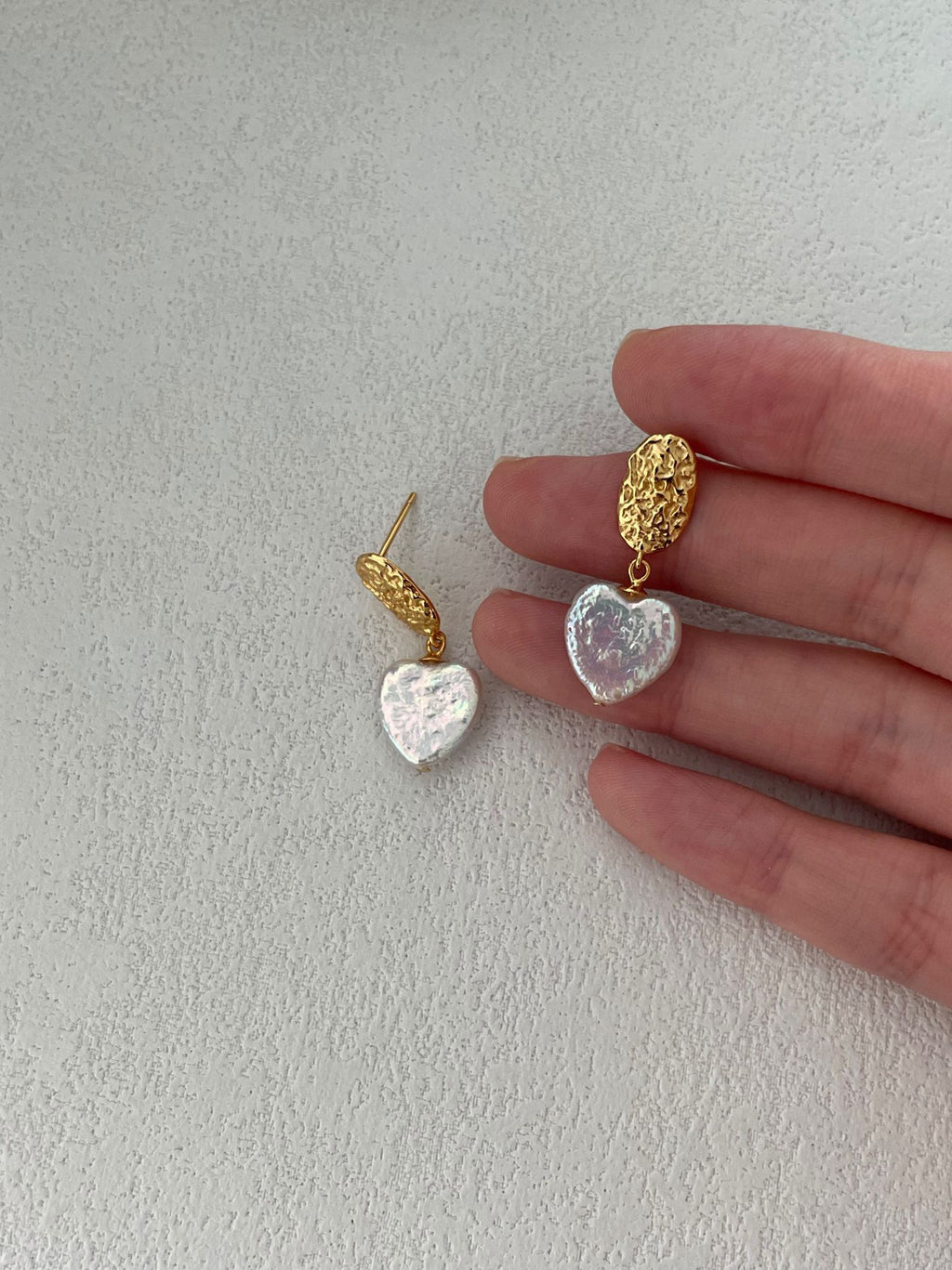 Vintage Heart Baroque Pearl Earrings