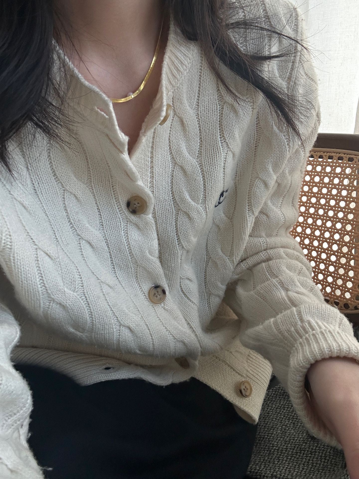 Aurora Pearl Gold Snake Chain Necklace