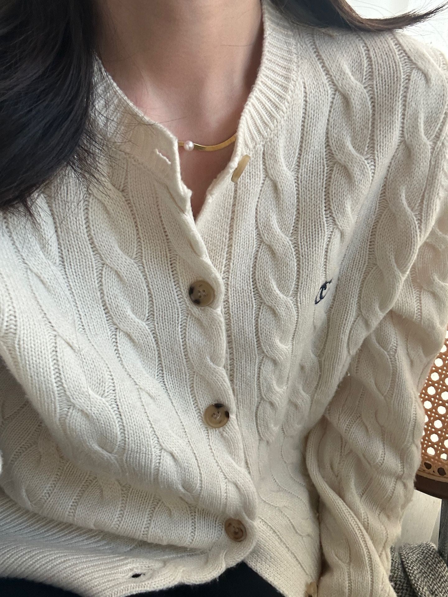 Aurora Pearl Gold Snake Chain Necklace