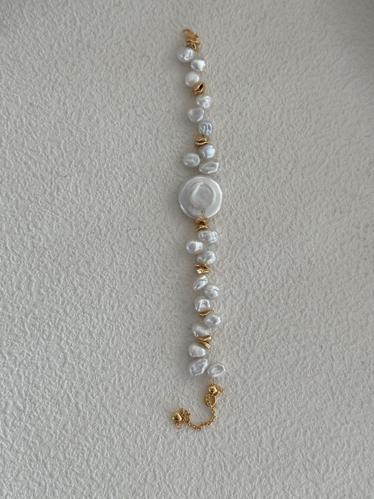 Round Keshi Pearl Bracelet