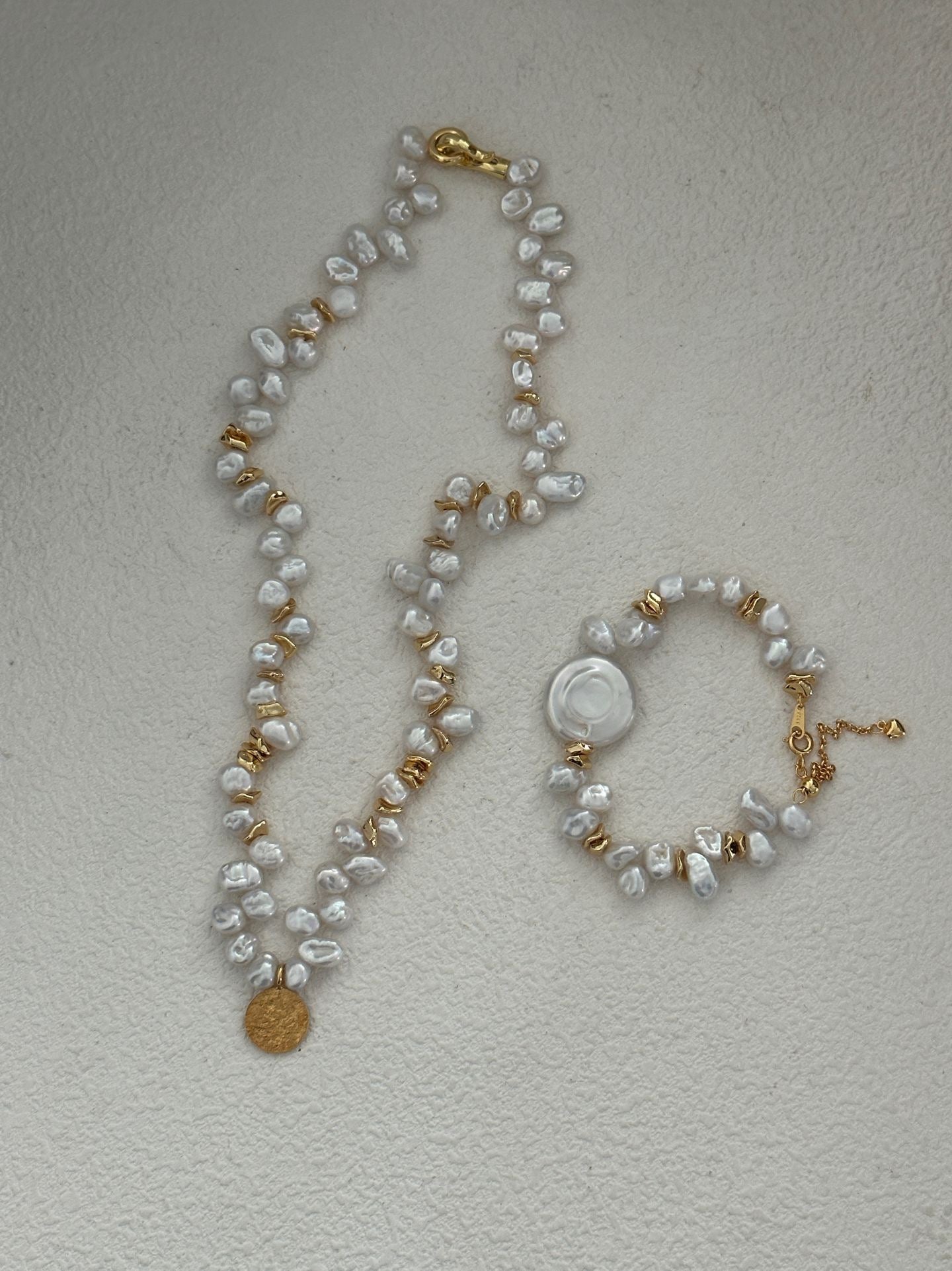Round Keshi Pearl Bracelet