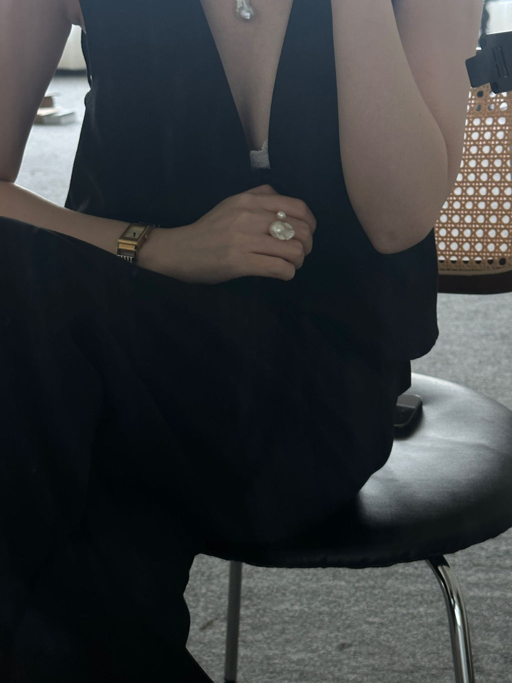 Bold Baroque Pearl Open Ring