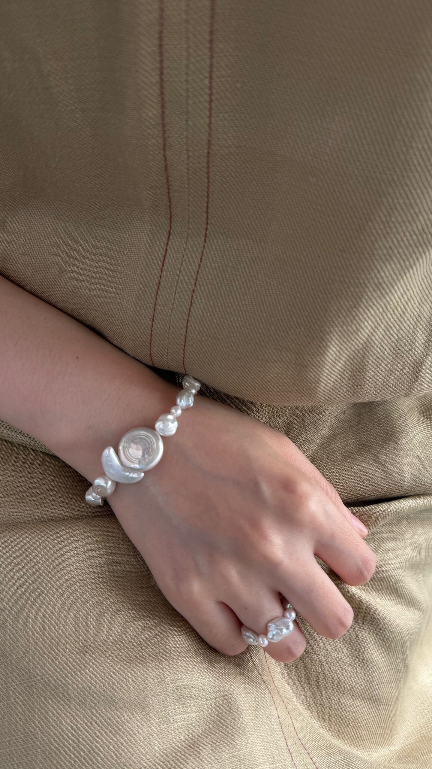 Sun & Moon Pearl Ring