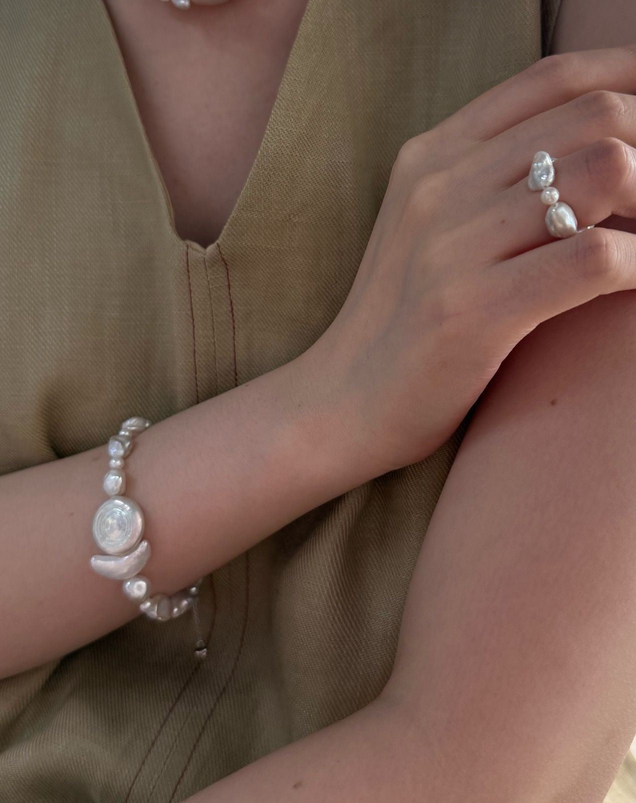 Sun & Moon Pearl Ring