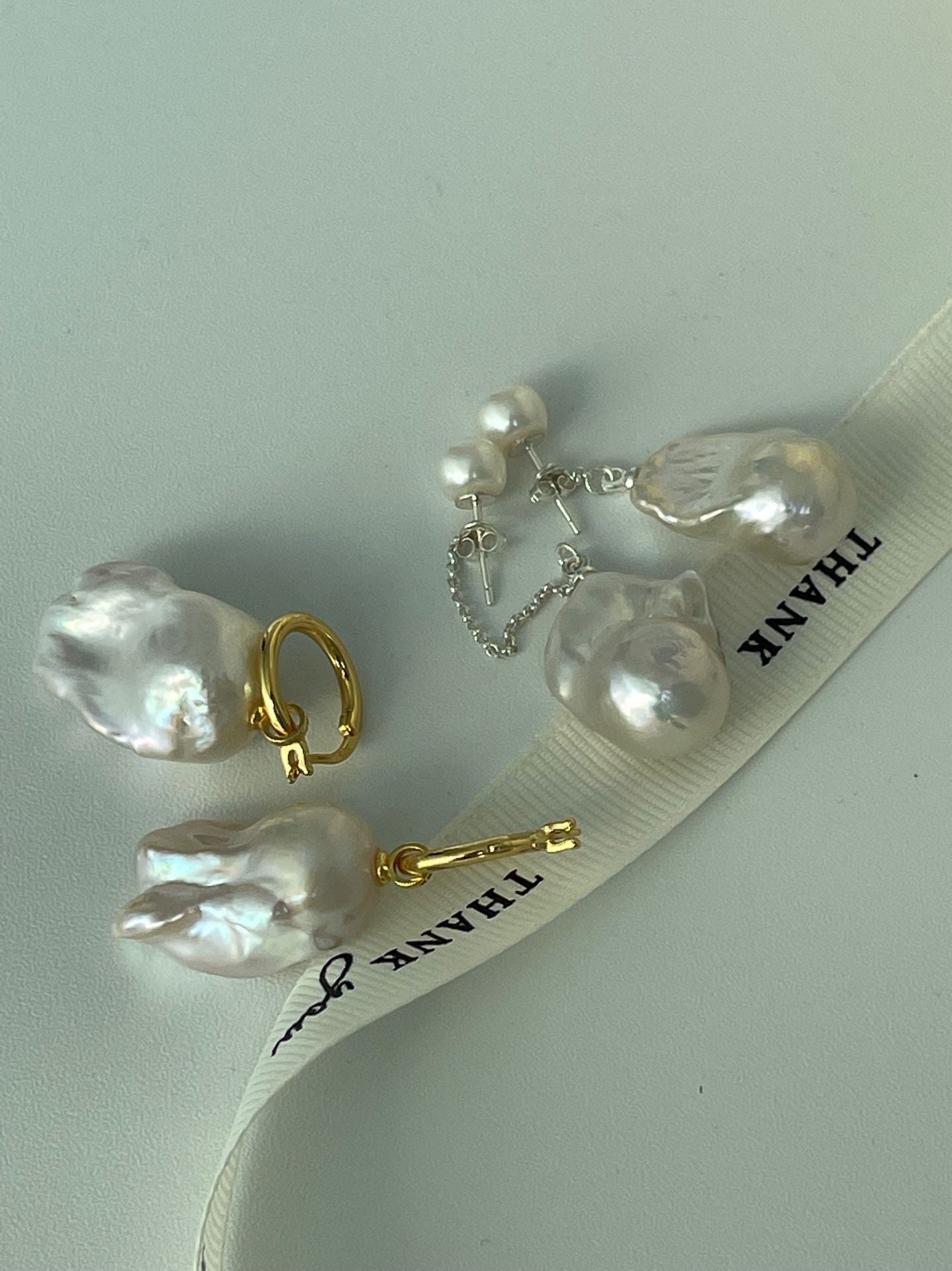 Large Baroque Pearl Drop Earrings