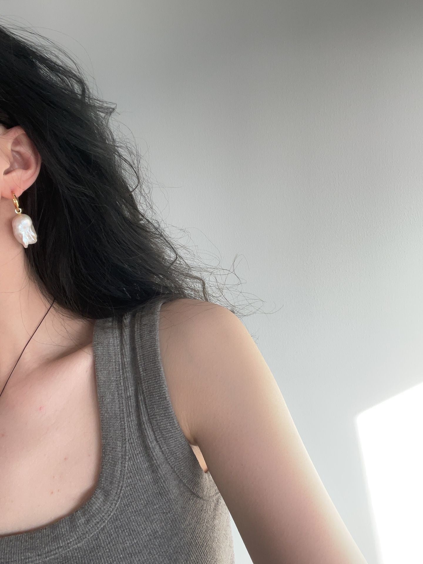 Large Baroque Pearl Drop Earrings