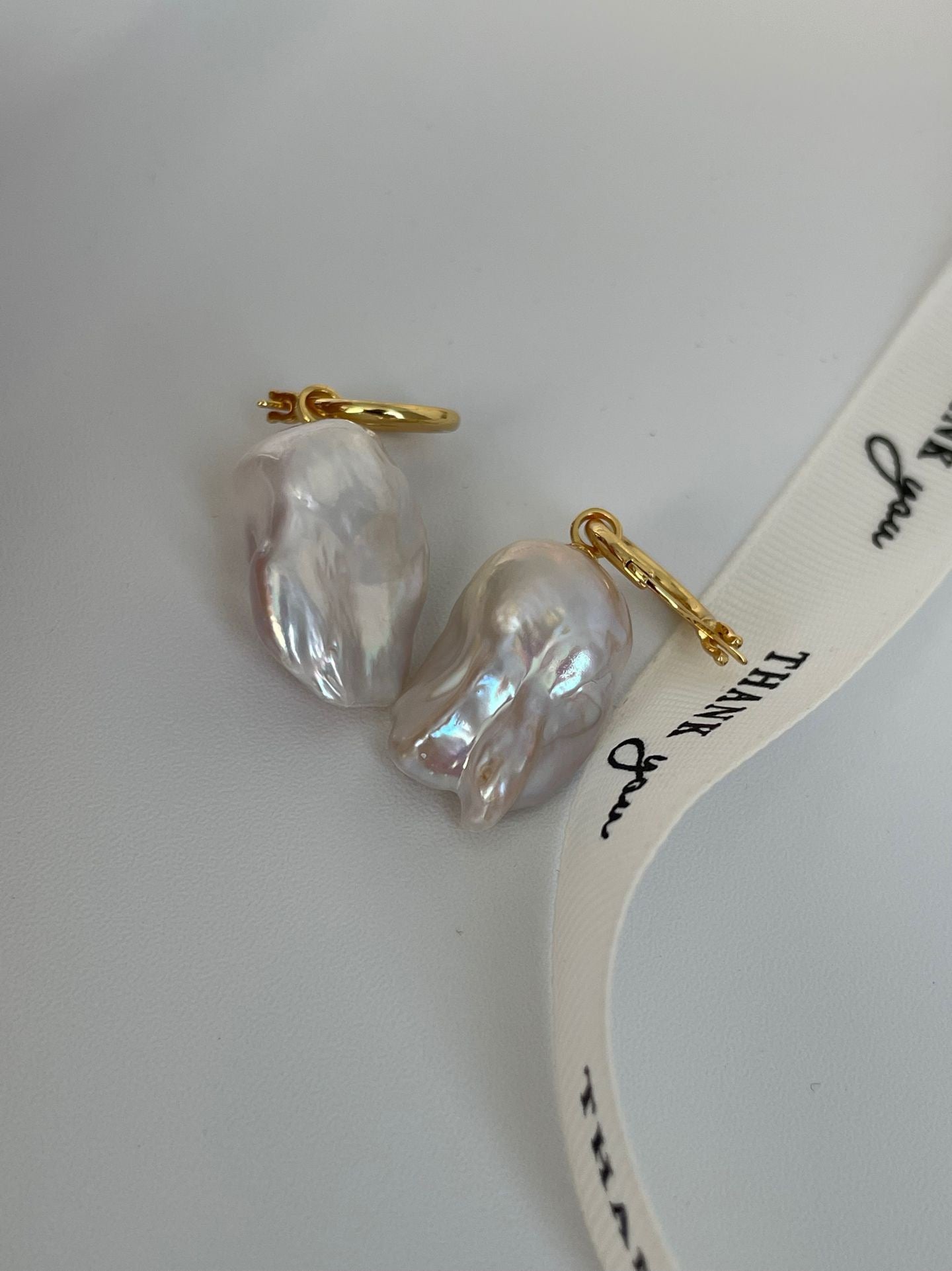 Large Baroque Pearl Drop Earrings