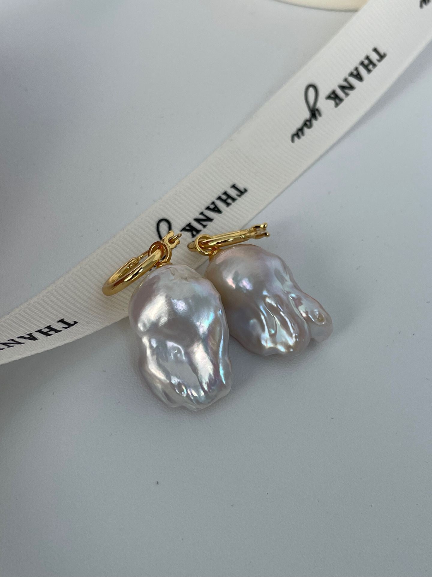Large Baroque Pearl Drop Earrings