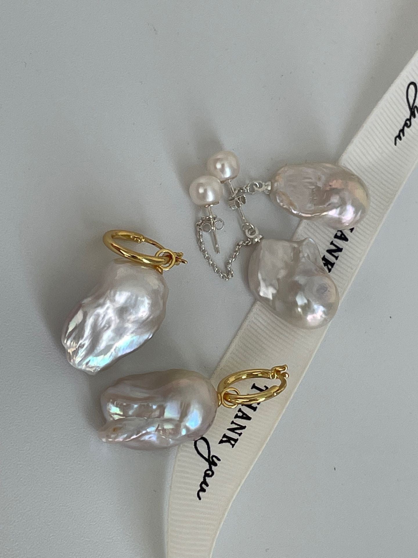 Large Baroque Pearl Drop Earrings