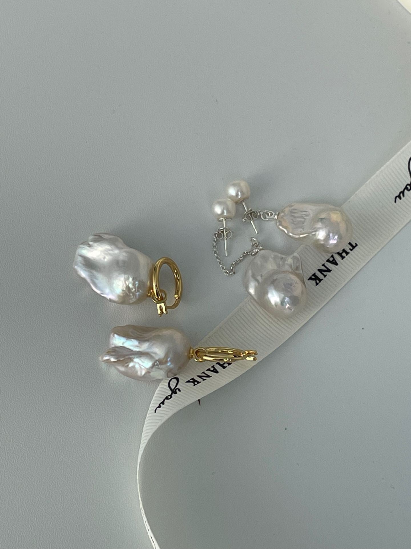 Large Baroque Pearl Drop Earrings