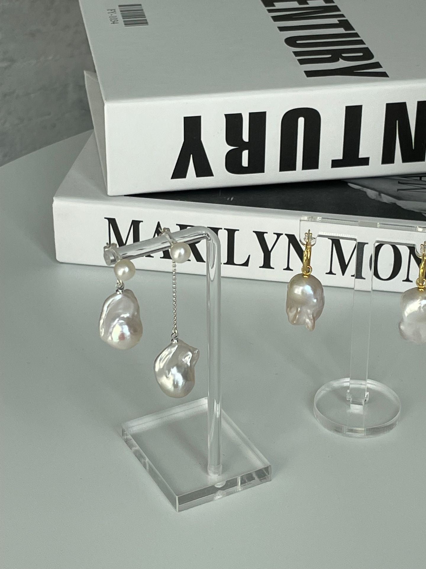 Large Baroque Pearl Drop Earrings