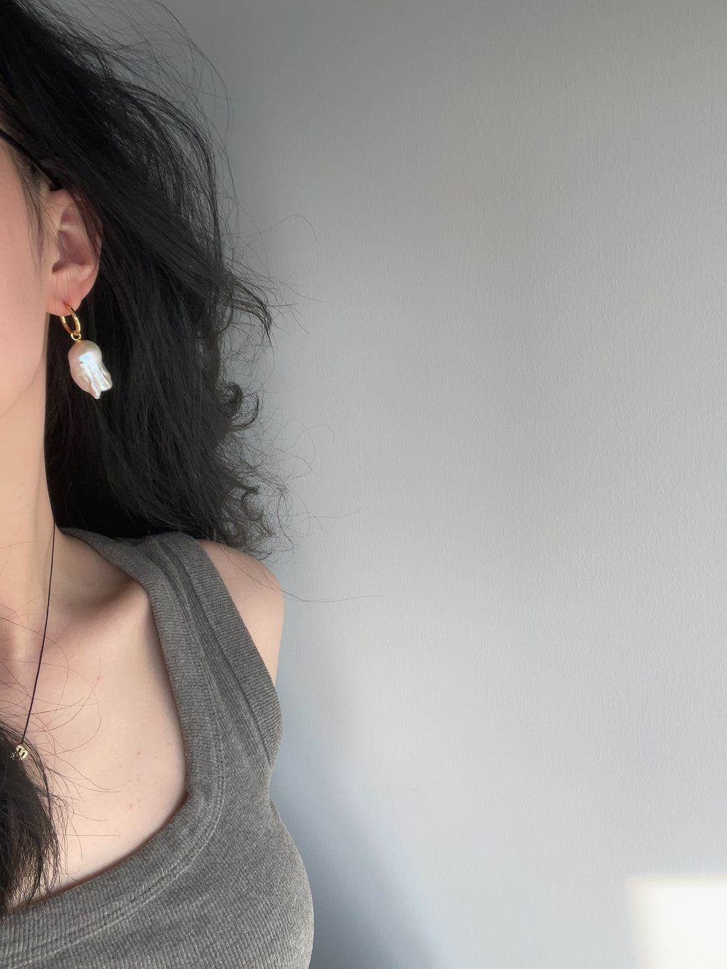 Large Baroque Pearl Drop Earrings