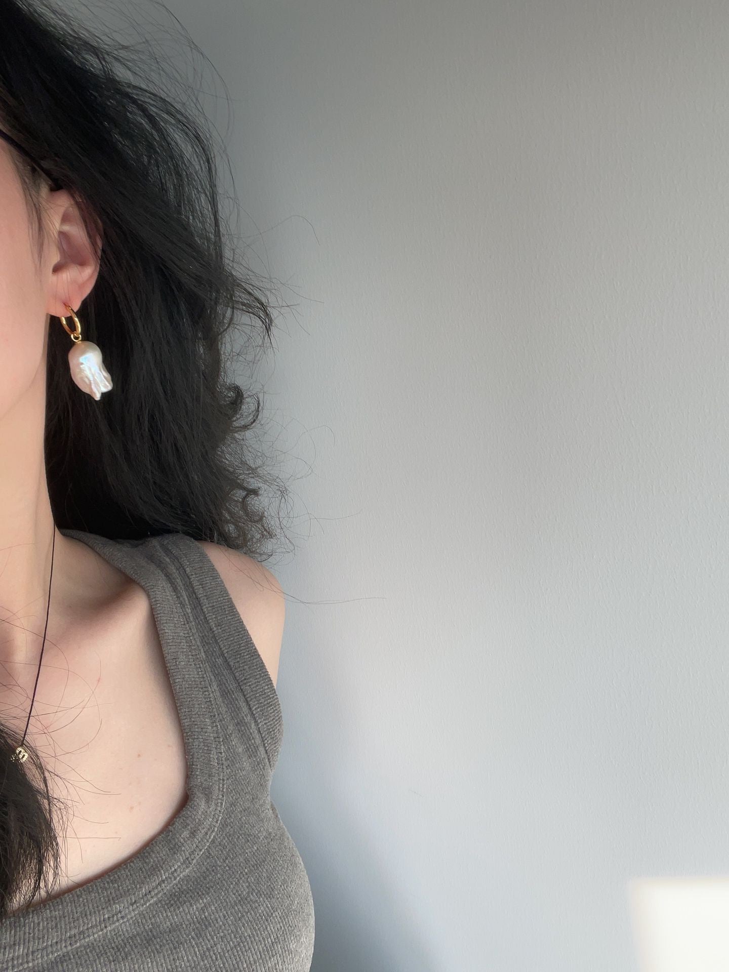 Large Baroque Pearl Drop Earrings