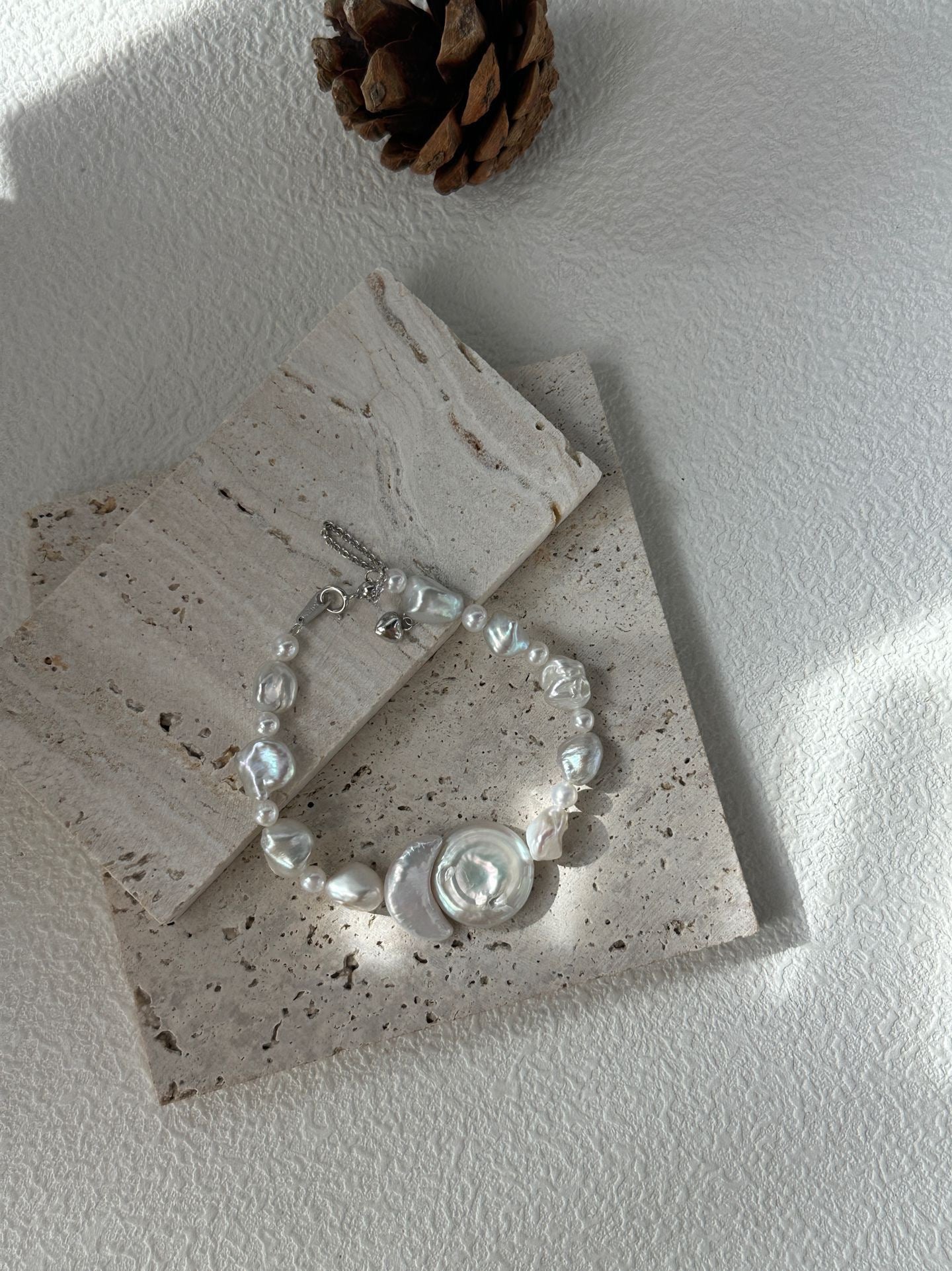 Sun & Moon Baroque Pearl Bracelet