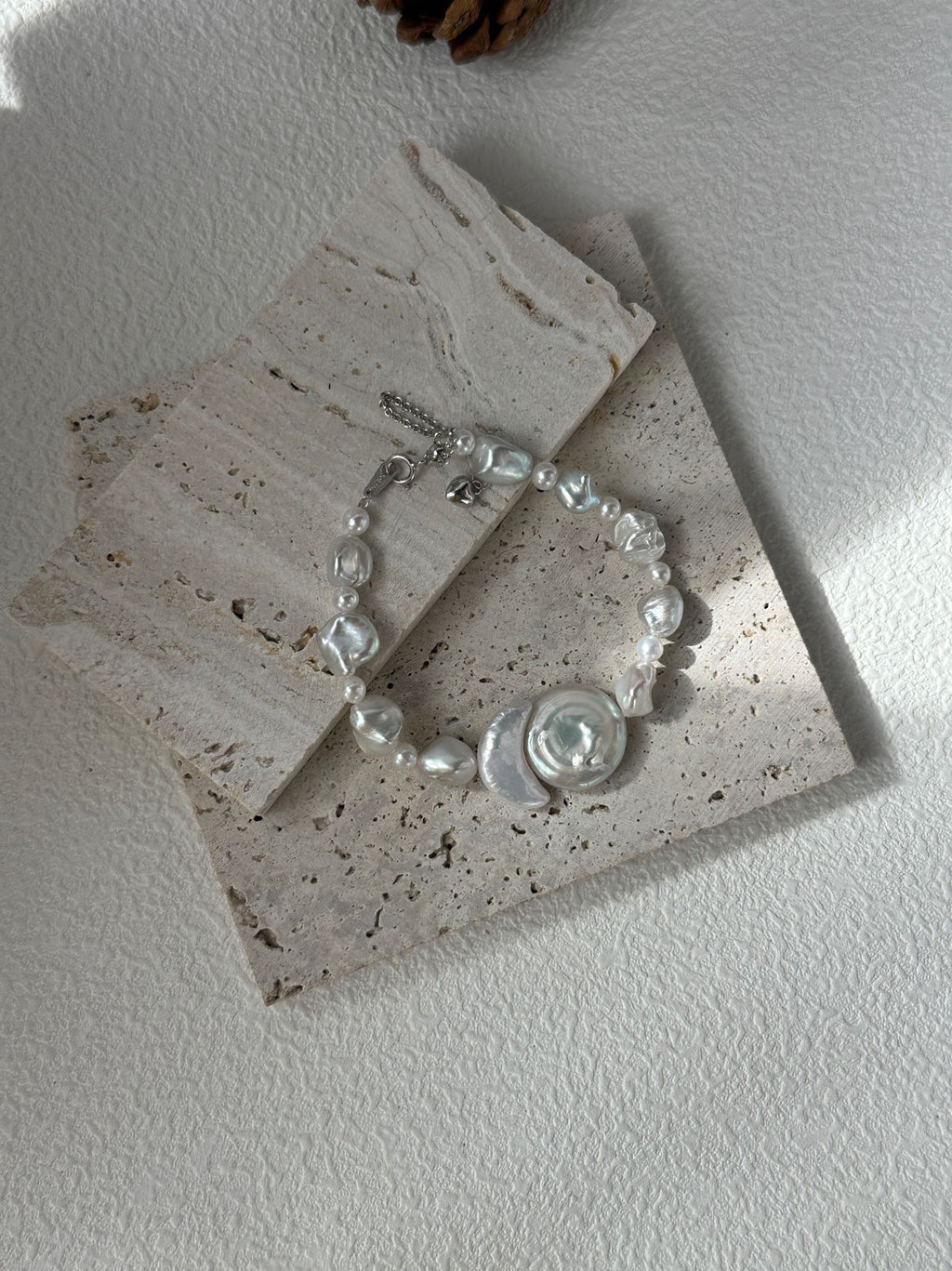 Sun & Moon Baroque Pearl Bracelet