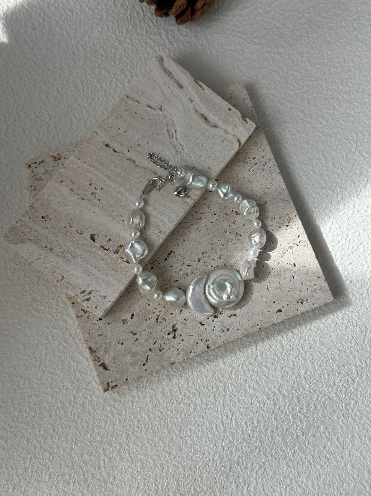Sun & Moon Baroque Pearl Bracelet