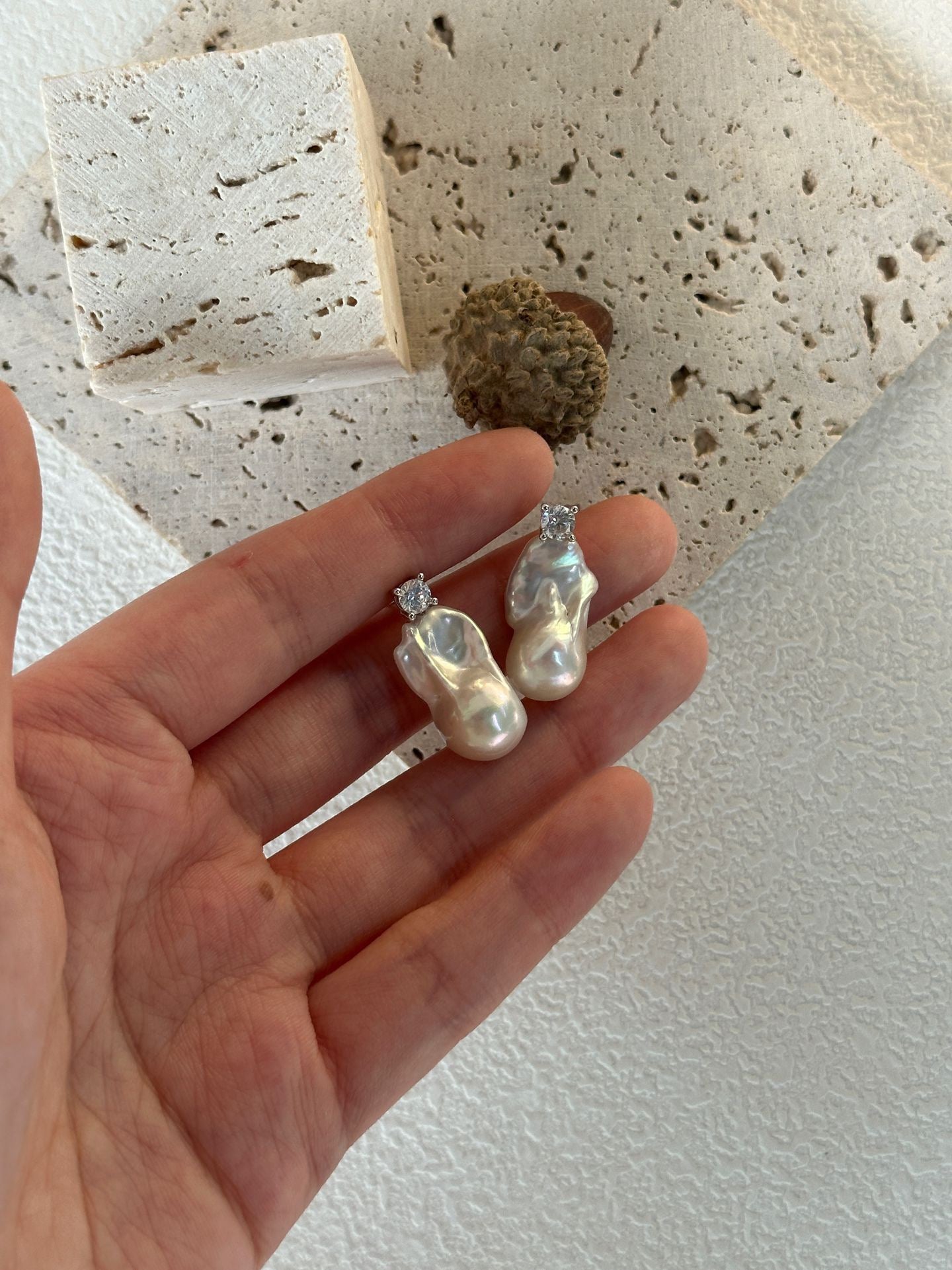 Petite Baroque Pearl Diana Earrings