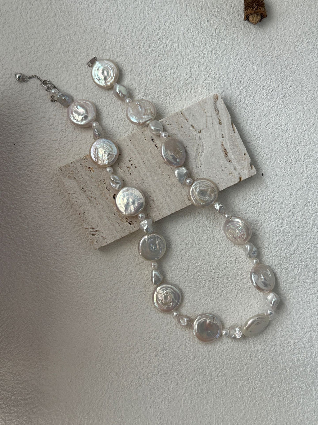 Sun & Moon Coin Pearl Necklace