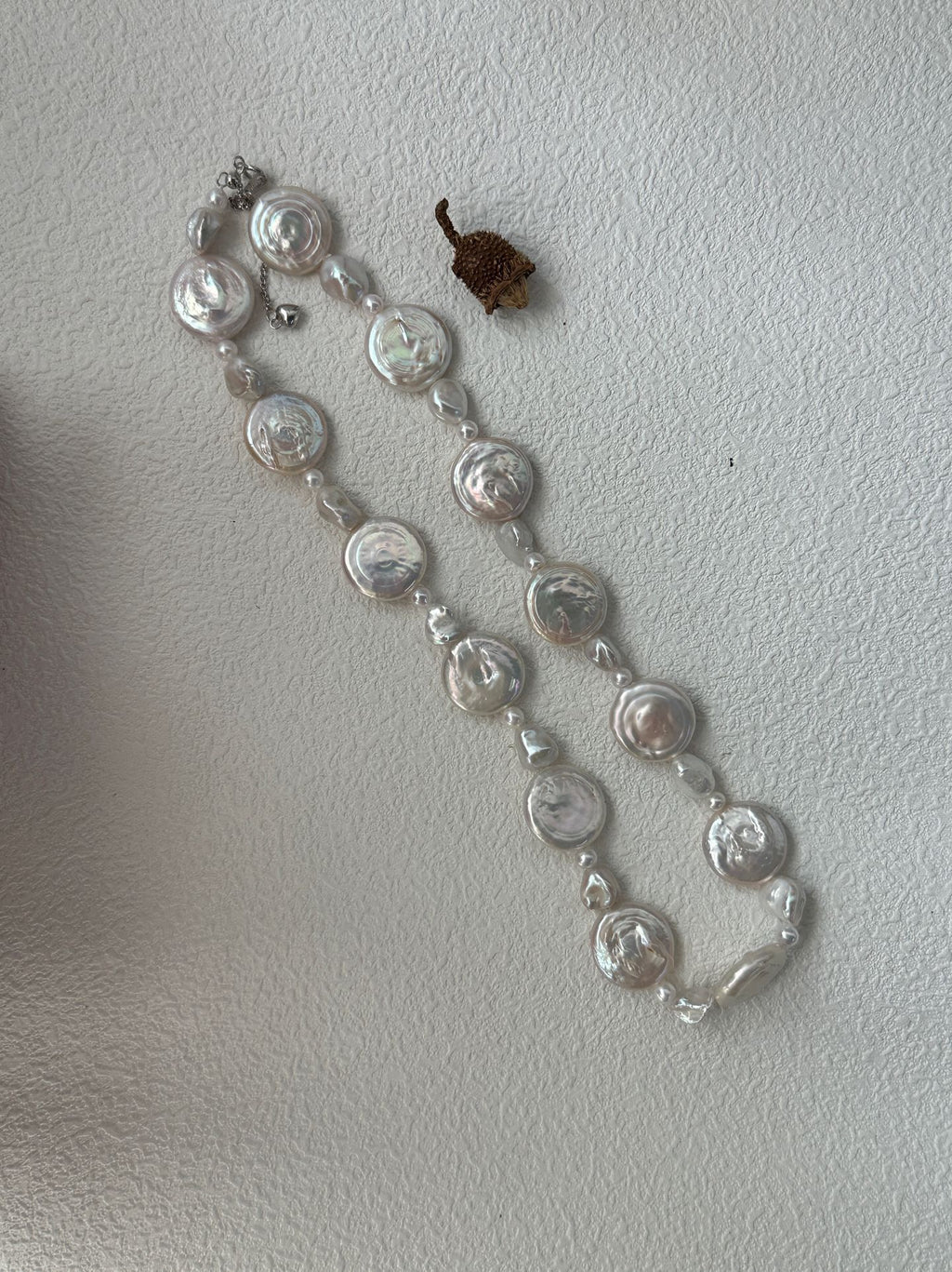 Sun & Moon Coin Pearl Necklace