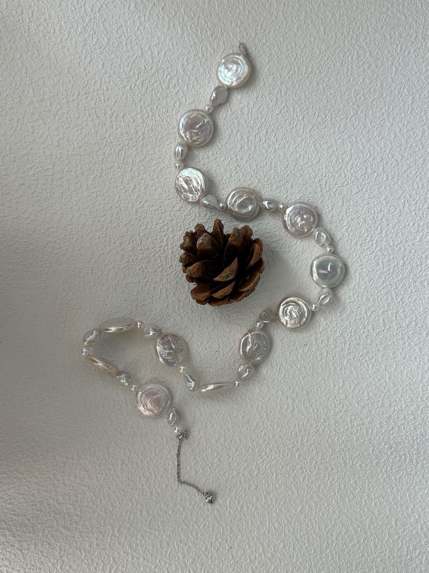 Sun & Moon Coin Pearl Necklace