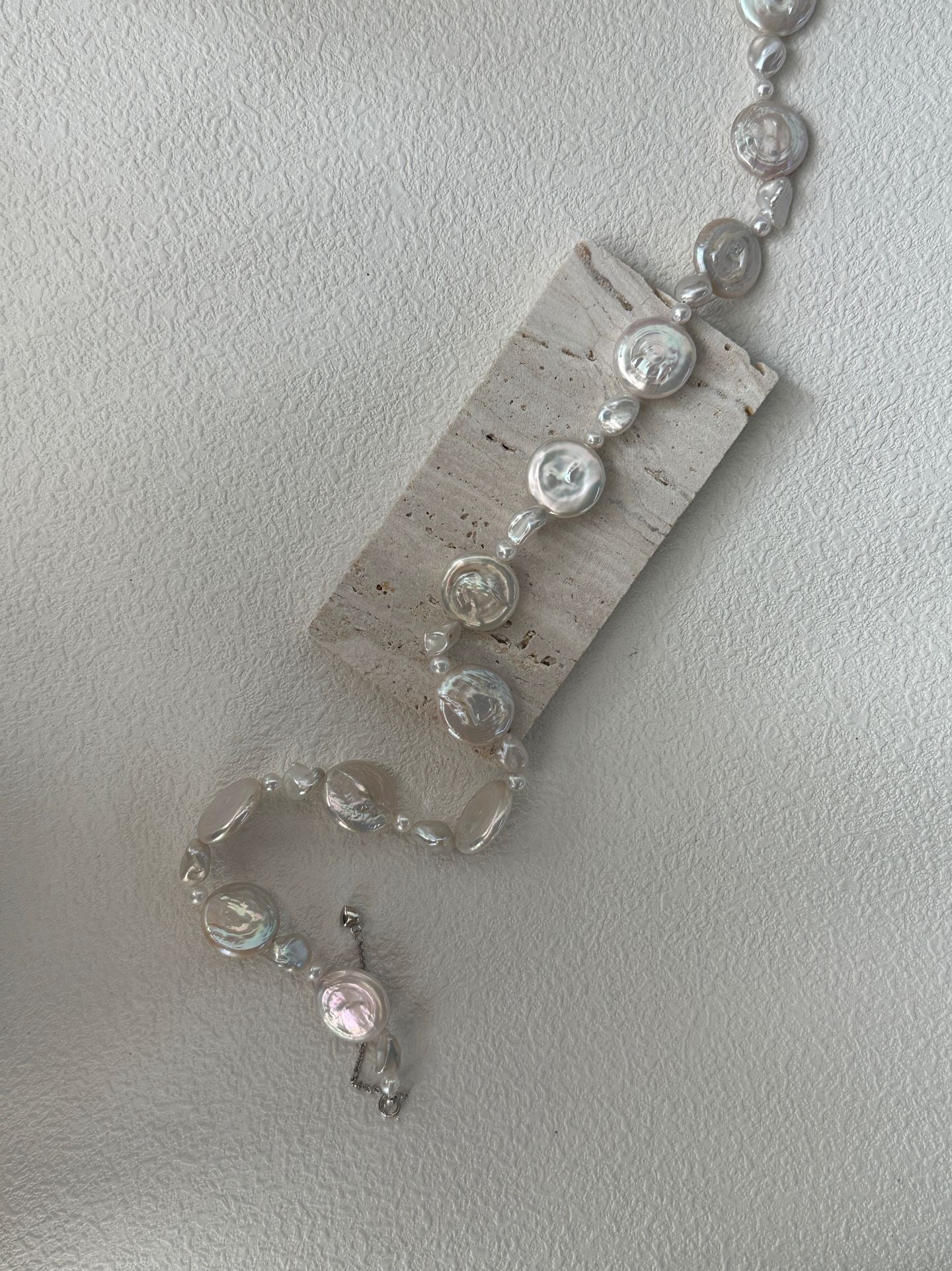 Sun & Moon Coin Pearl Necklace